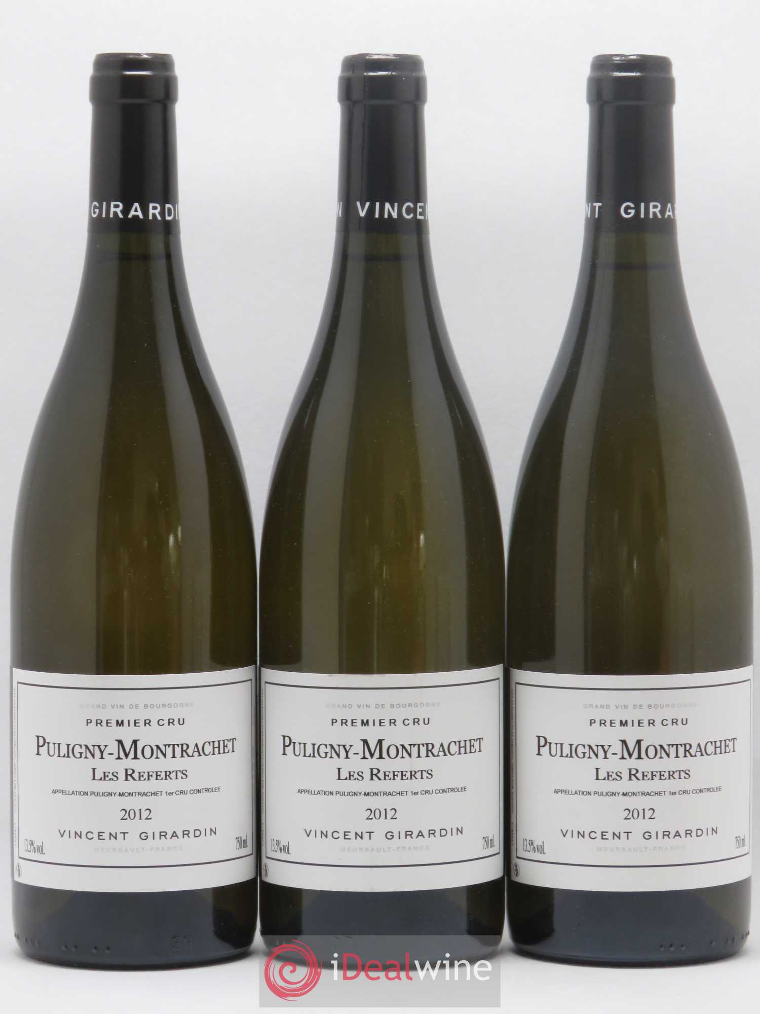Puligny-Montrachet 1er Cru Les Referts Vincent Girardin (Domaine) 2012 - Lot de 3 bouteilles - 0