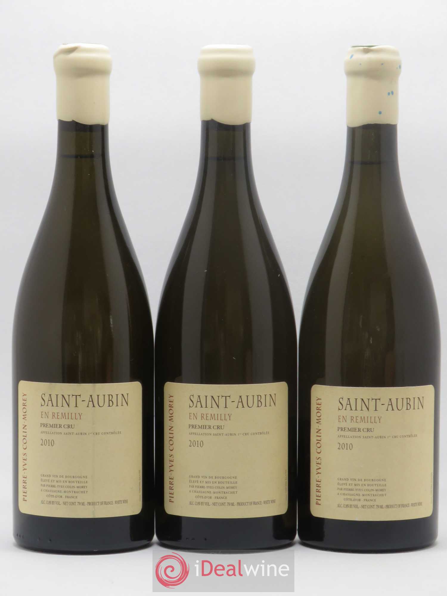 Saint-Aubin 1er Cru En Remilly Pierre-Yves Colin Morey 2010 - Lot de 3 bouteilles - 0
