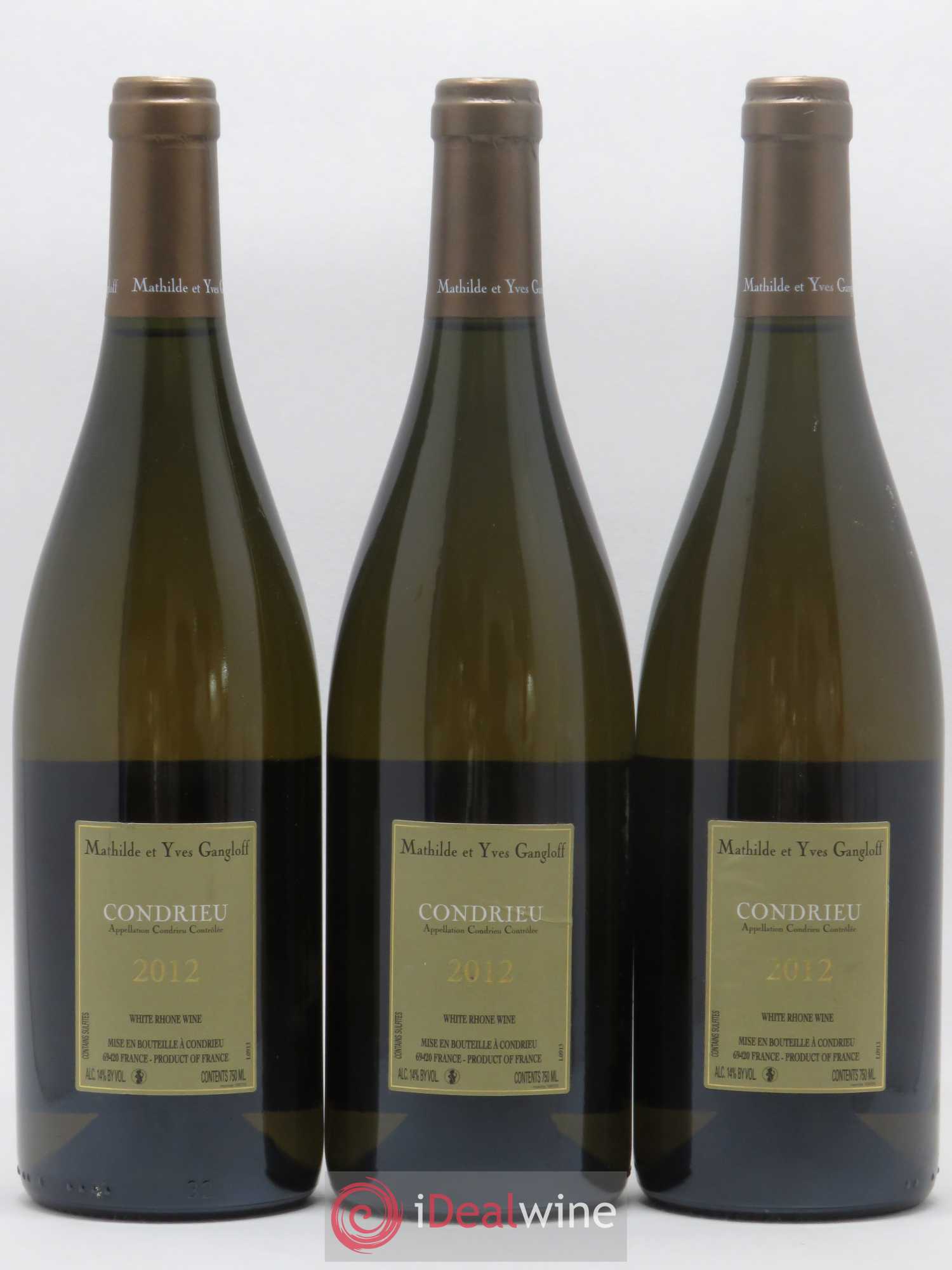 Condrieu Domaine Gangloff (Domaine) 2012 - Lot de 3 bouteilles - 1
