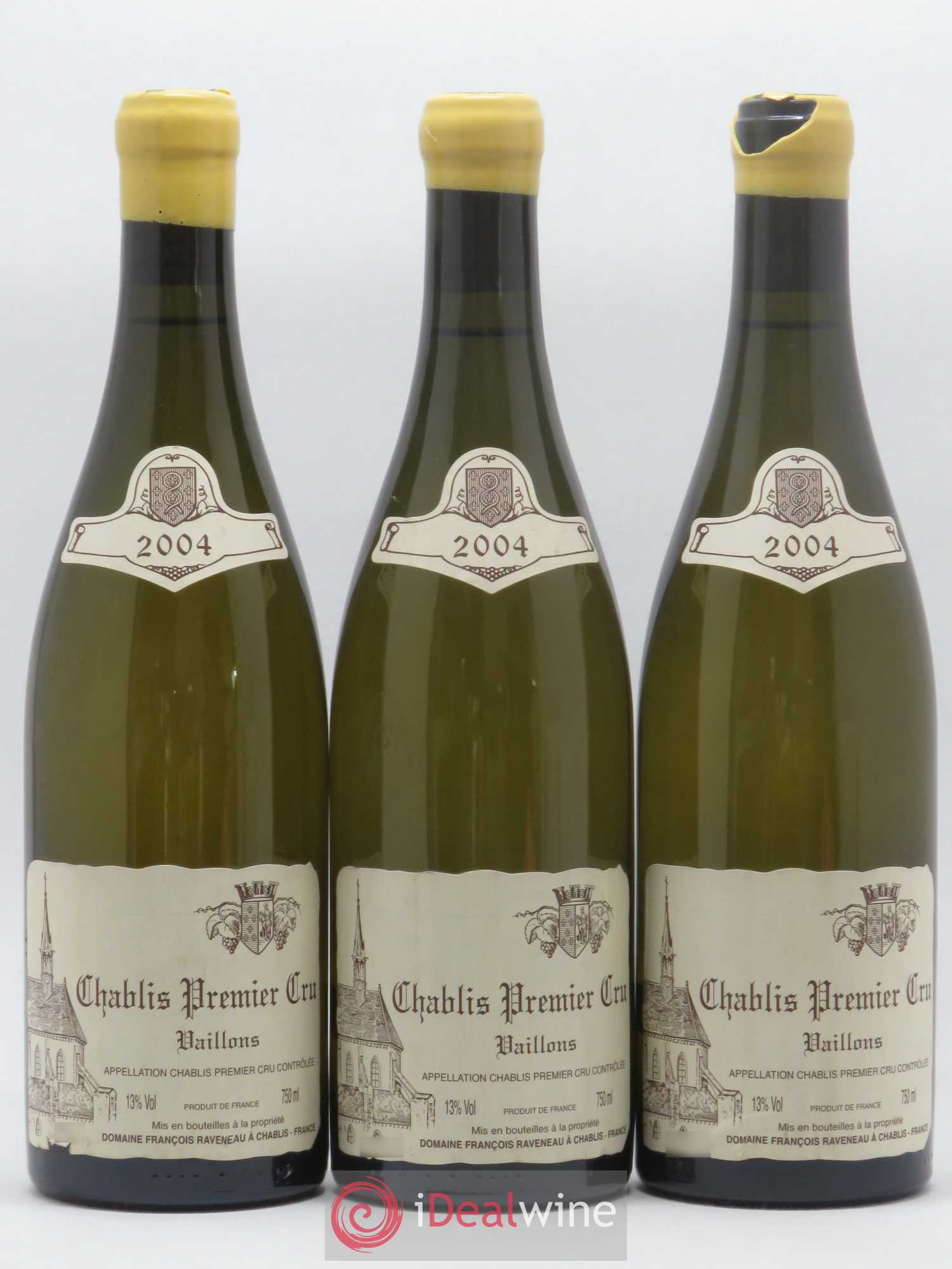 Chablis 1er Cru Vaillons Raveneau (Domaine) 2004 - Lot de 3 bouteilles - 0