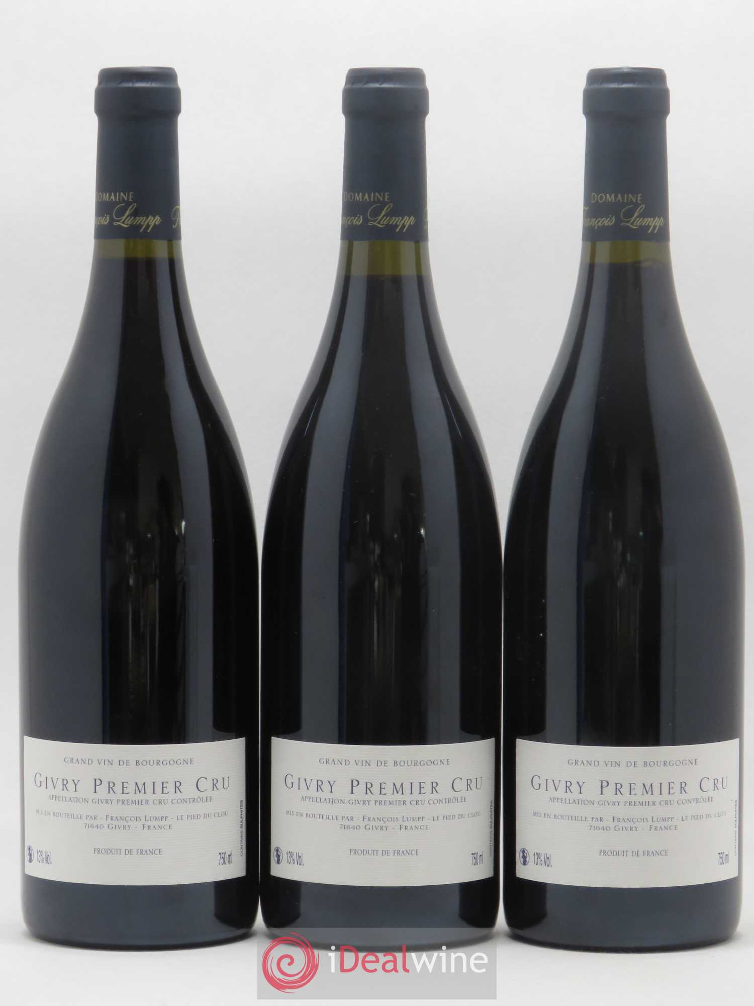 Givry 1er Cru A Vigne Rouge François Lumpp (Domaine) 2013 - Lot de 3 bouteilles - 1