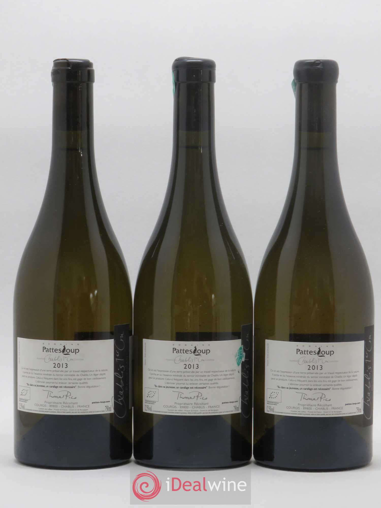 Chablis 1er Cru Beauregard Pattes Loup (Domaine) 2013 - Lot de 3 bouteilles - 1