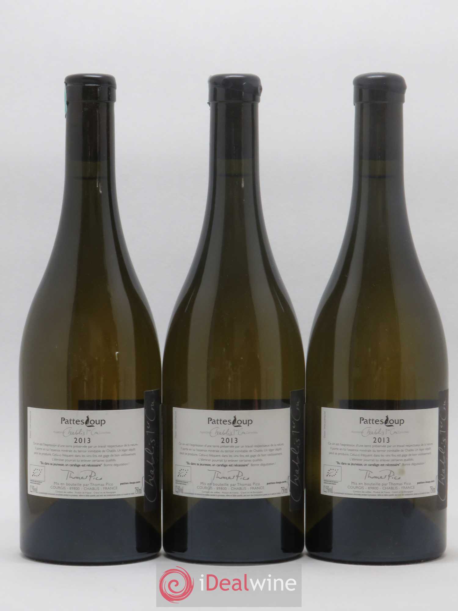 Chablis 1er Cru Vaillons Pattes Loup (Domaine) 2013 - Lot de 3 bouteilles - 1