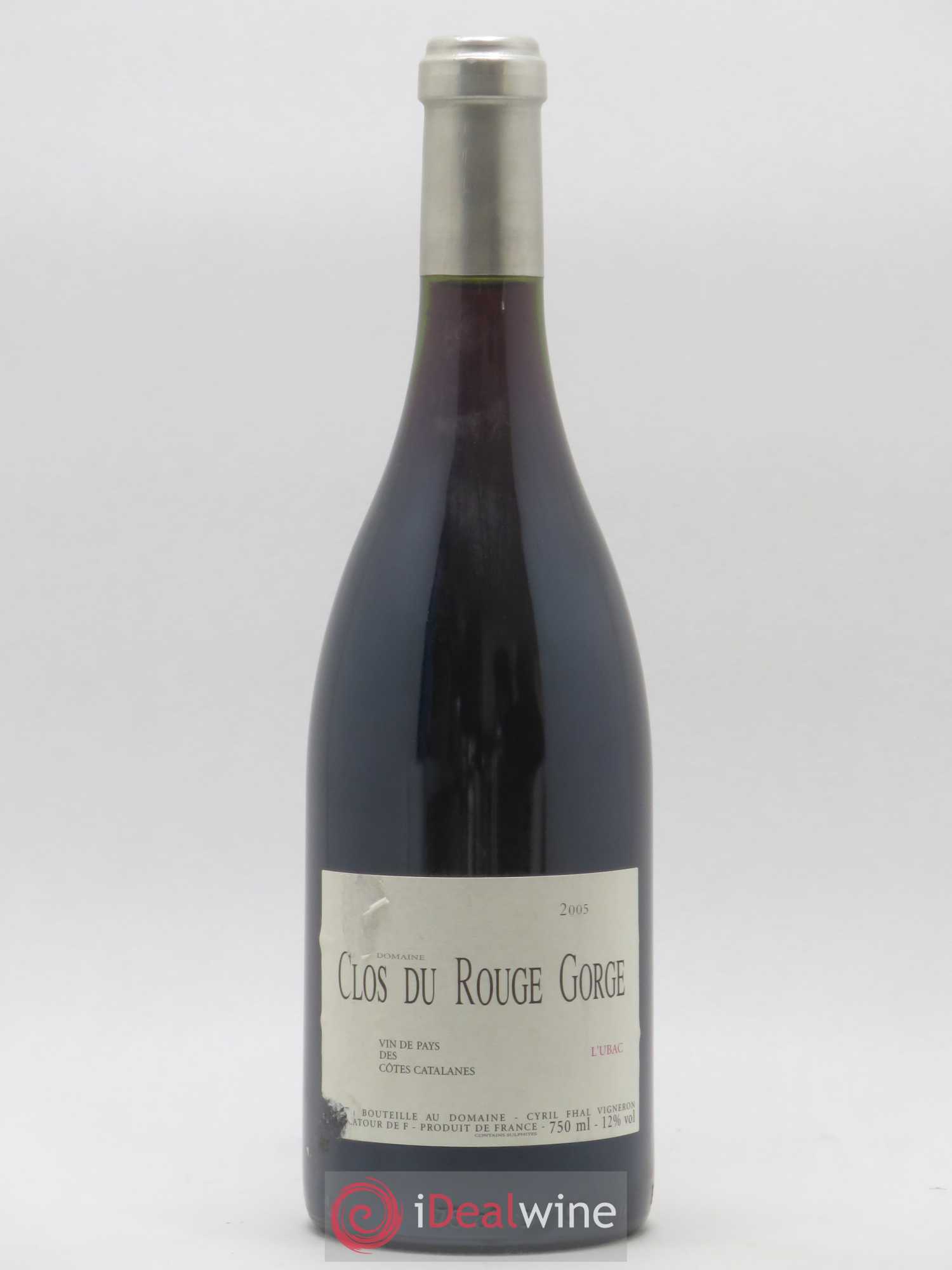 Côtes Catalanes Clos du Rouge Gorge L'Ubac Cyril Fhal 2005 - Lot de 1 bouteille - 0
