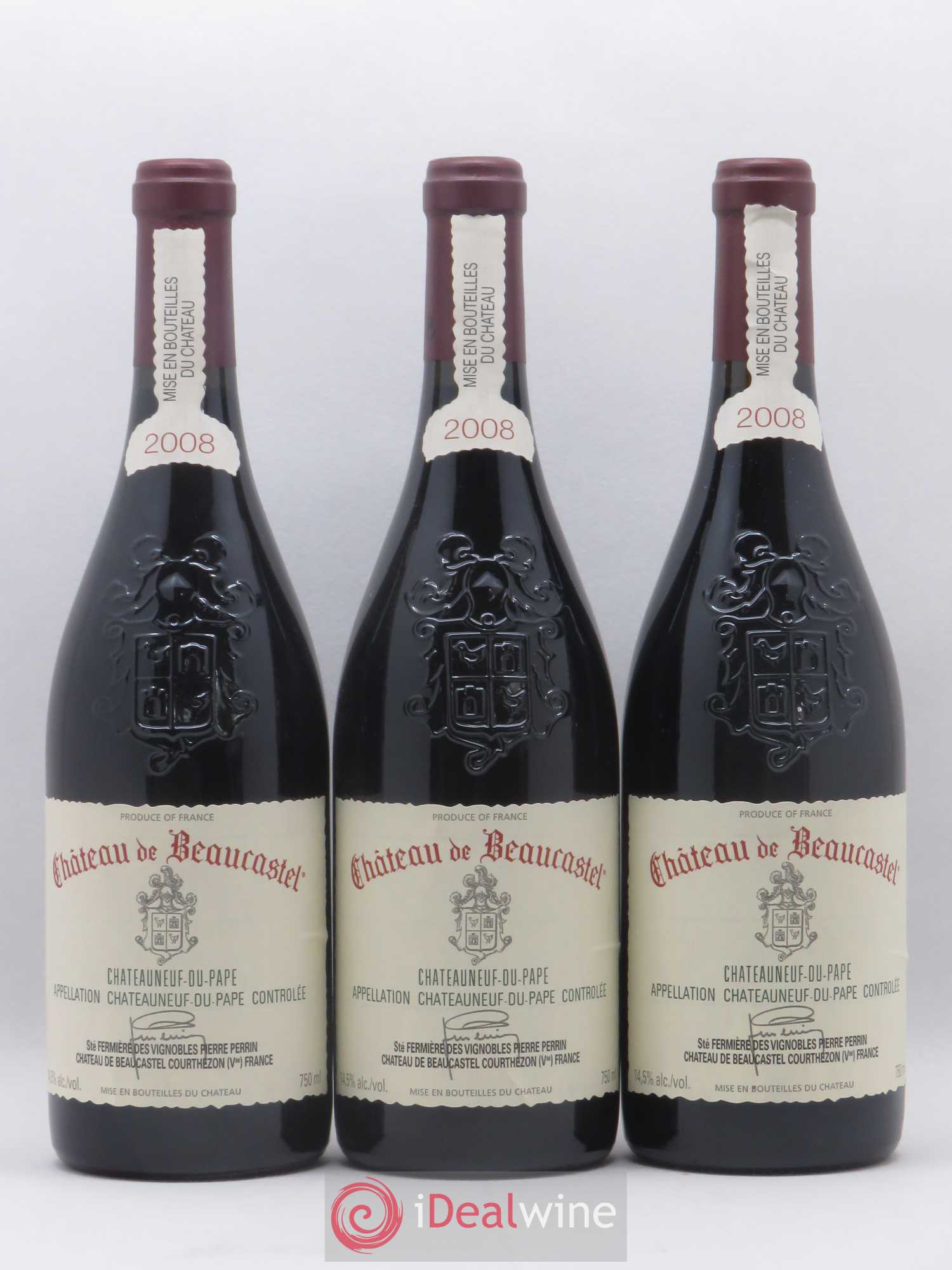 Châteauneuf-du-Pape Château de Beaucastel Famille Perrin 2008 - Lot de 6 bouteilles - 1
