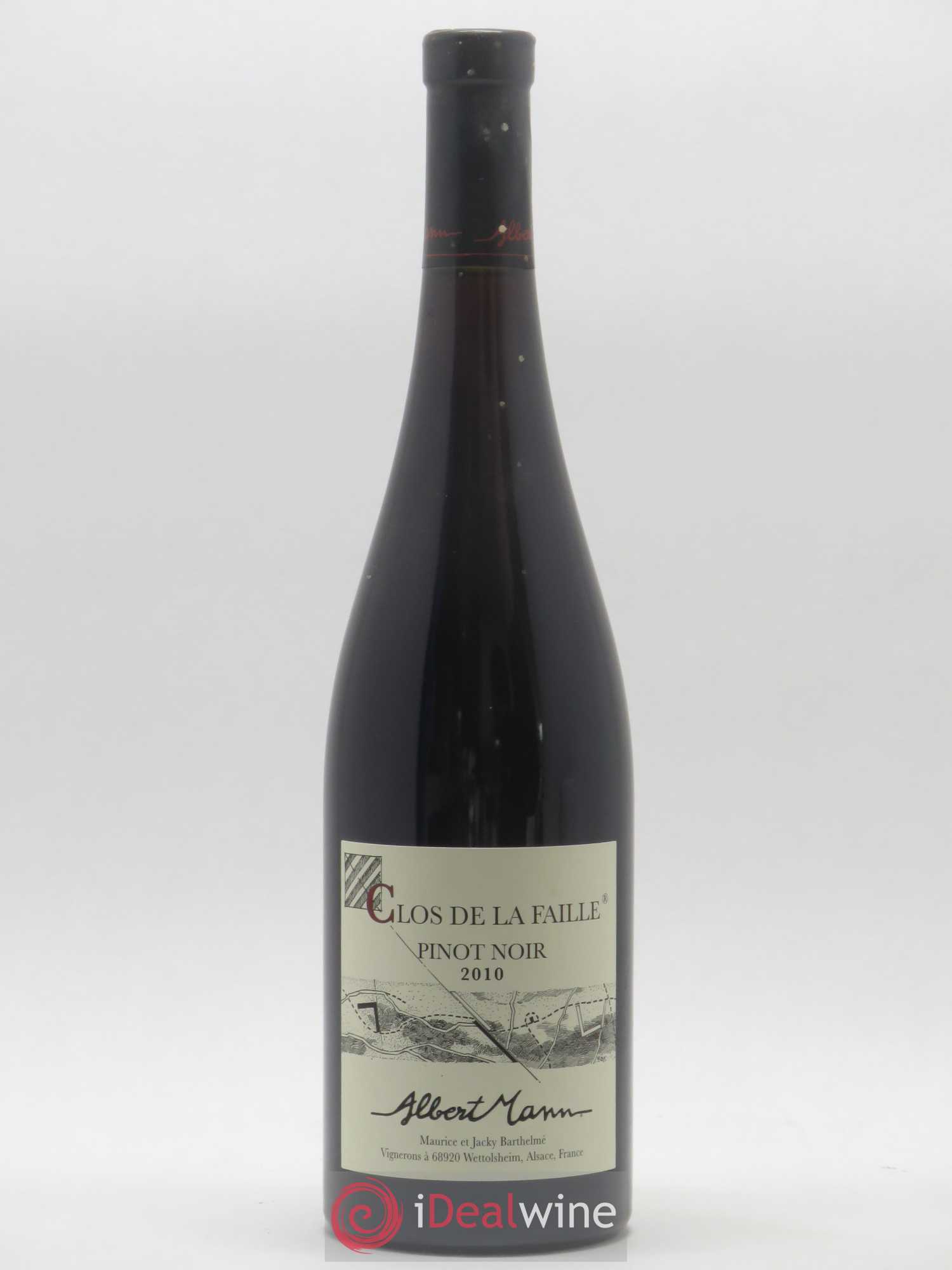 Alsace Pinot Noir Clos de la Faille Albert Mann 2010 - Lot de 1 bouteille - 0