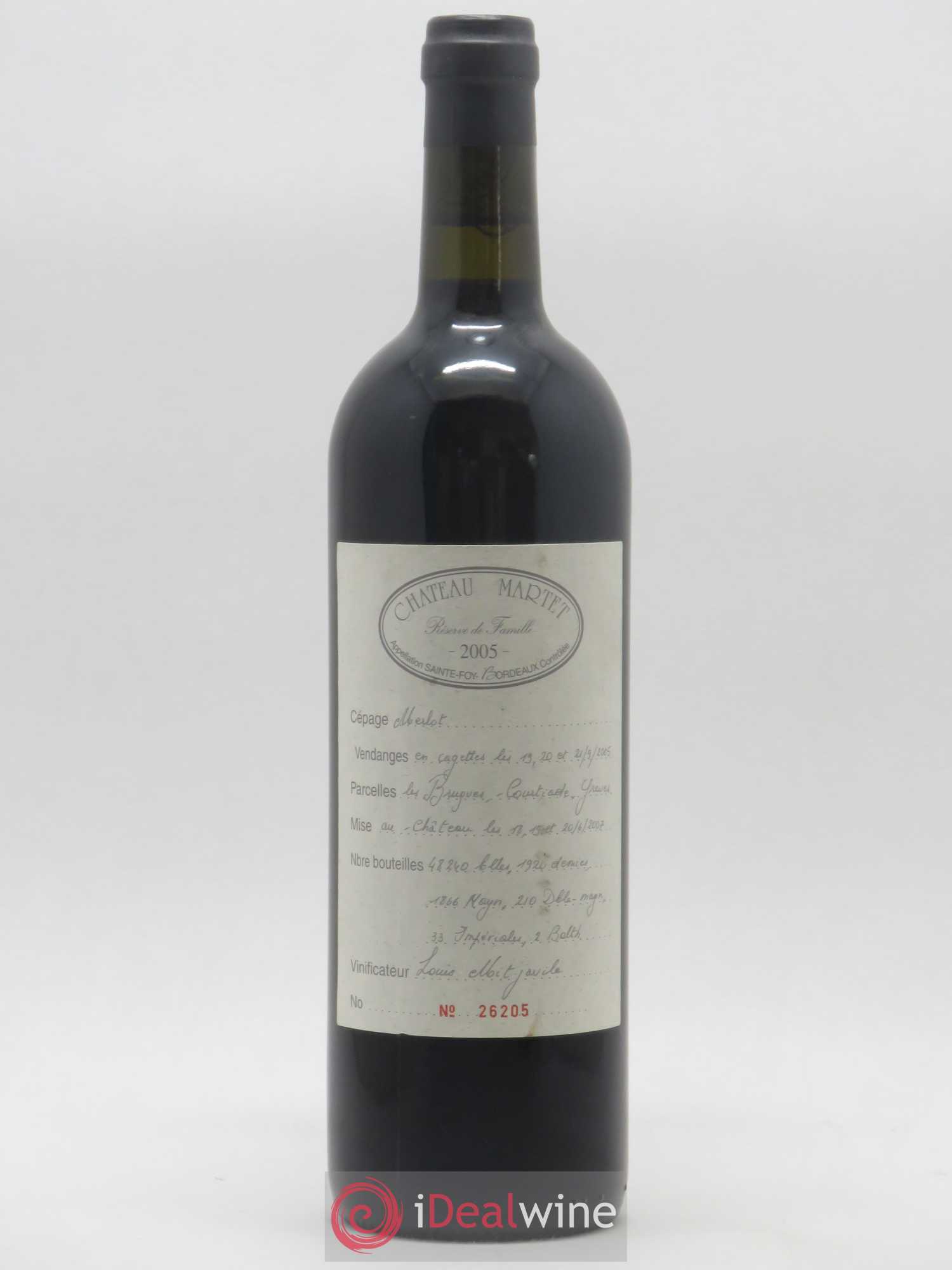 Château Martet 2005 - Posten von 1 Flasche - 0