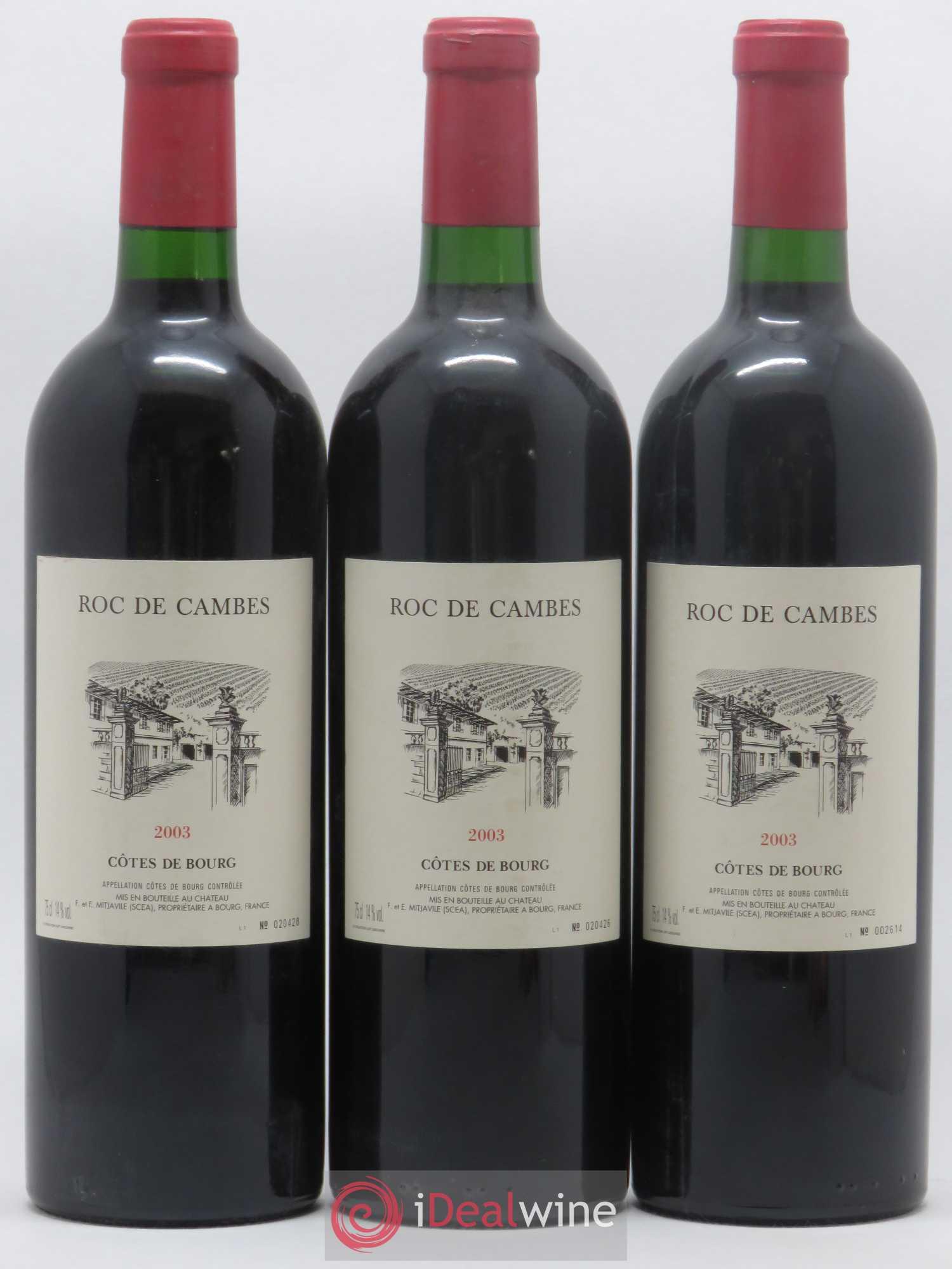 Roc de Cambes 2003 - Lot of 3 bottles - 0