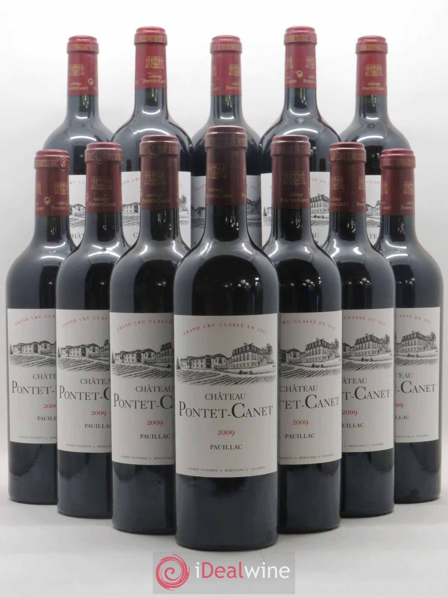 Château Pontet Canet 5ème Grand Cru Classé 2009 - Lot de 12 bouteilles - 0