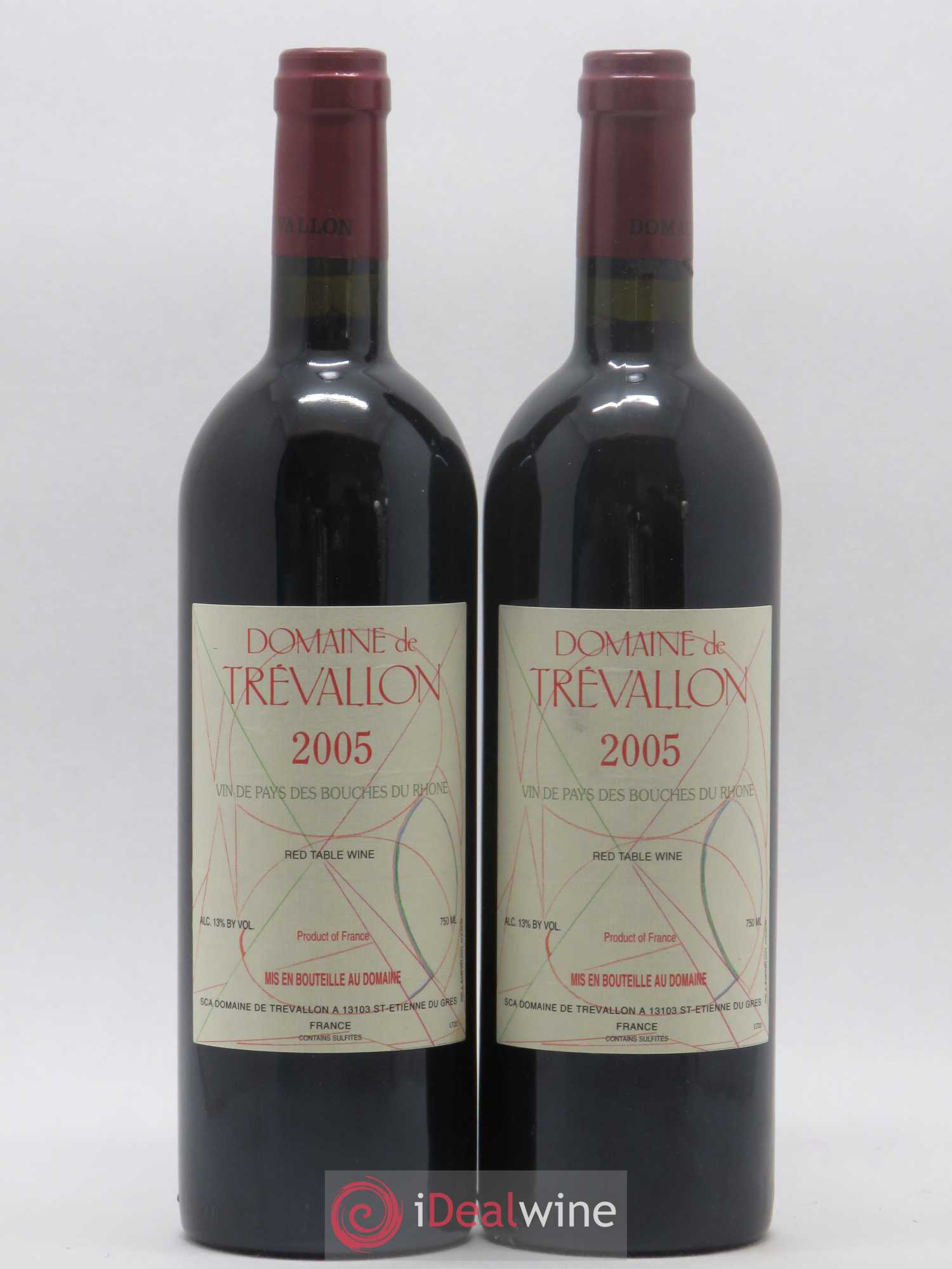 VDP Bouches du Rhône Trévallon (Domaine de) Eloi Dürrbach 2005 - Lot de 2 bouteilles - 0