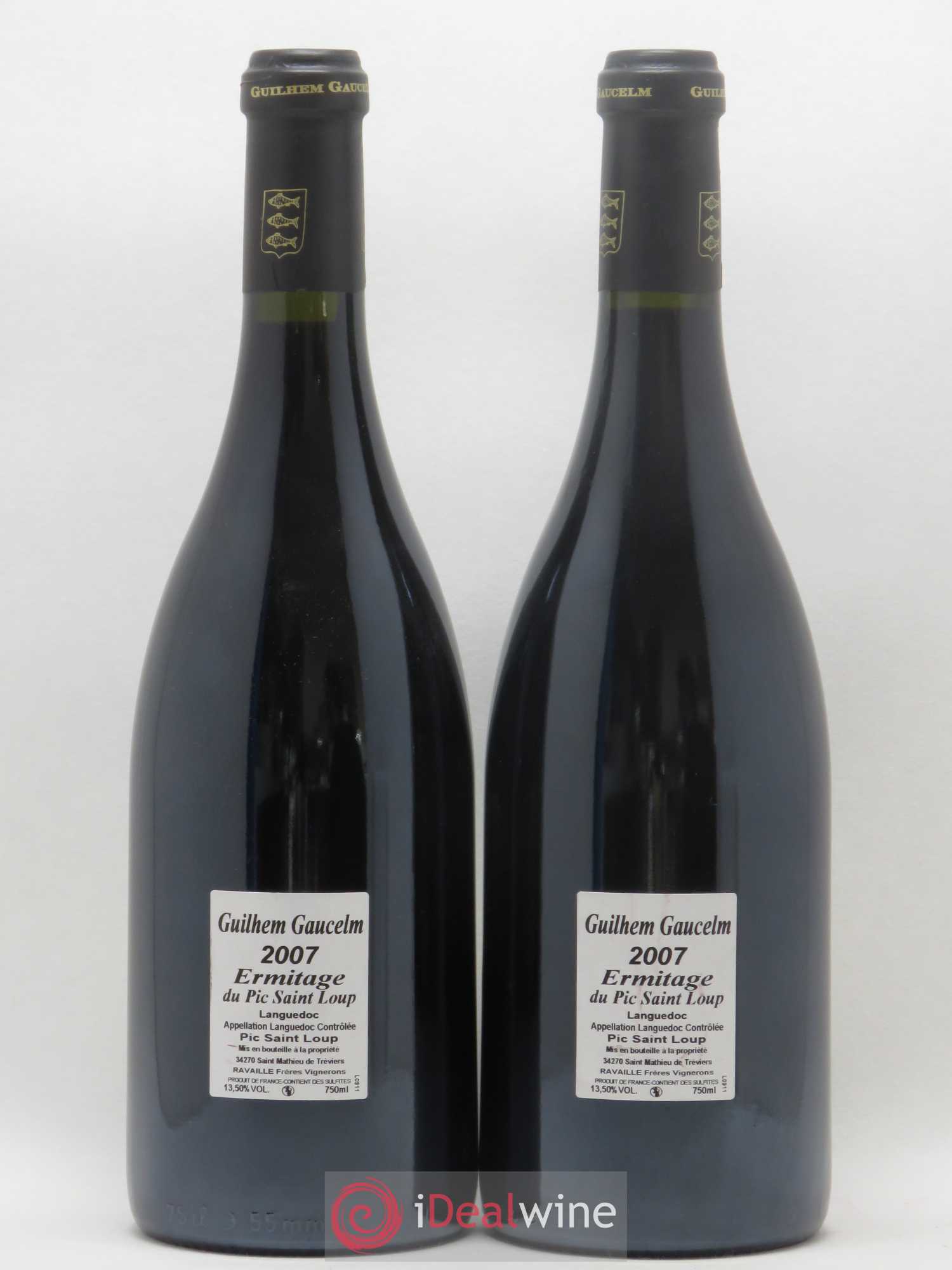 Pic Saint-Loup Héritage du Pic Saint-Loup (anciennement Ermitage) Guilhem Gaucelm 2007 - Lot de 2 bouteilles - 1
