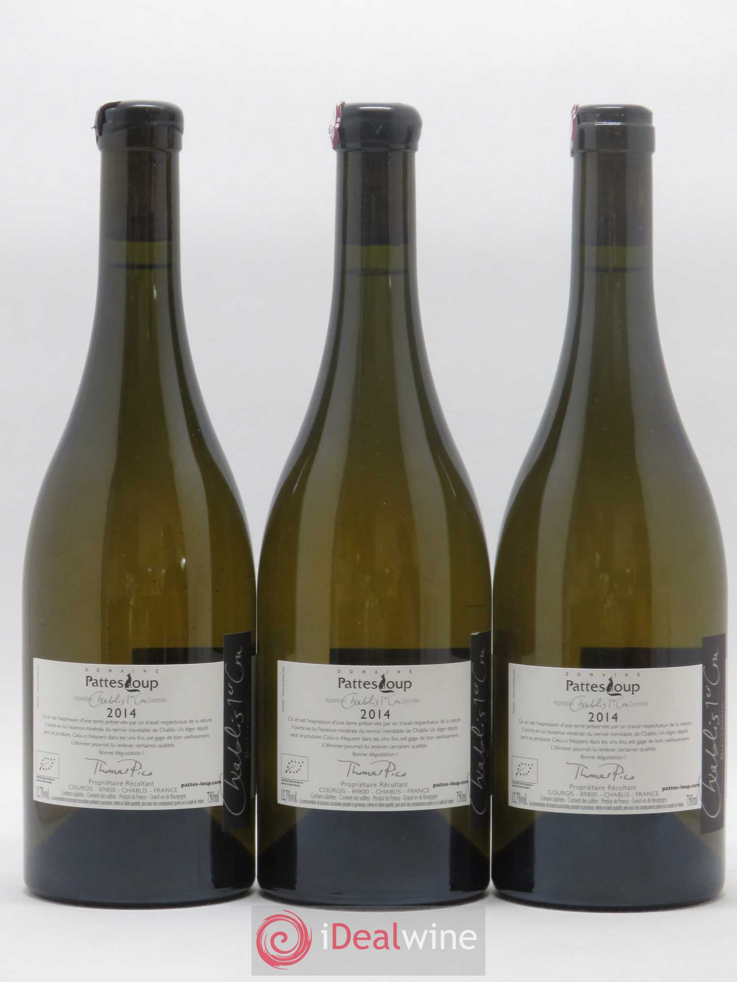 Chablis 1er Cru Butteaux Pattes Loup (Domaine) 2014 - Posten von 3 Flaschen - 1