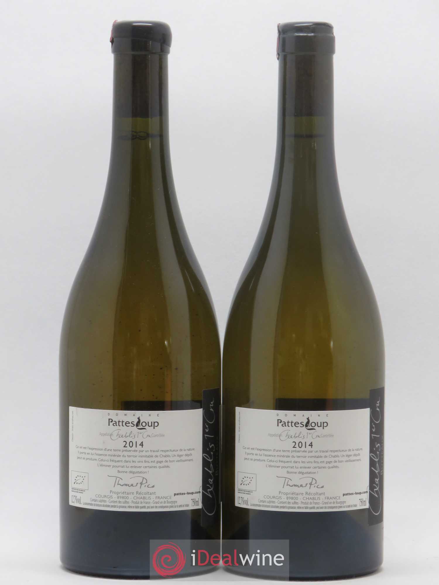 Chablis 1er Cru Butteaux Pattes Loup (Domaine) 2014 - Lot de 2 bouteilles - 1