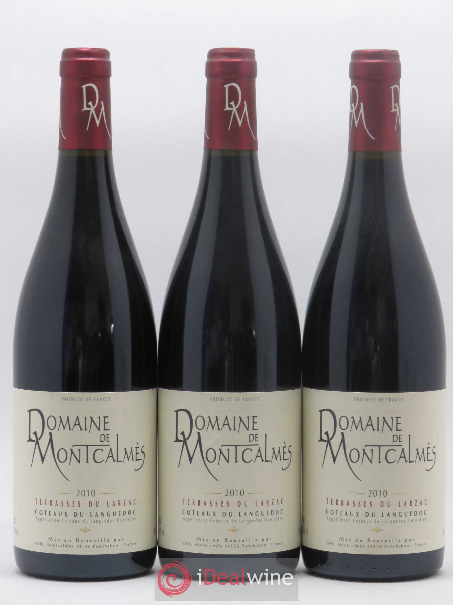 Terrasses du Larzac Domaine de Montcalmès Frédéric Pourtalié 2010 - Lot de 3 bouteilles - 0