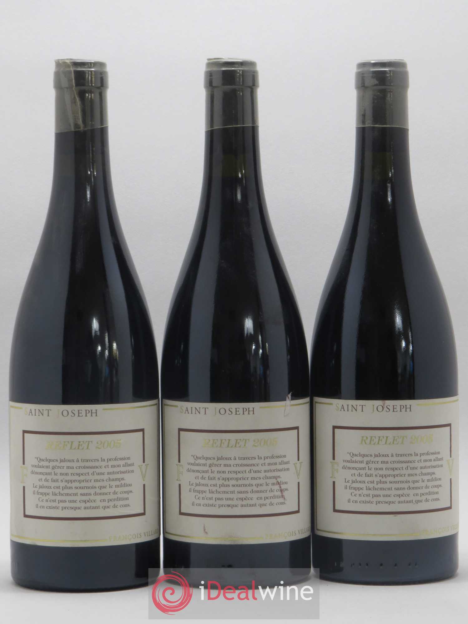 Saint-Joseph Reflet François Villard 2005 - Lot de 3 bouteilles - 0