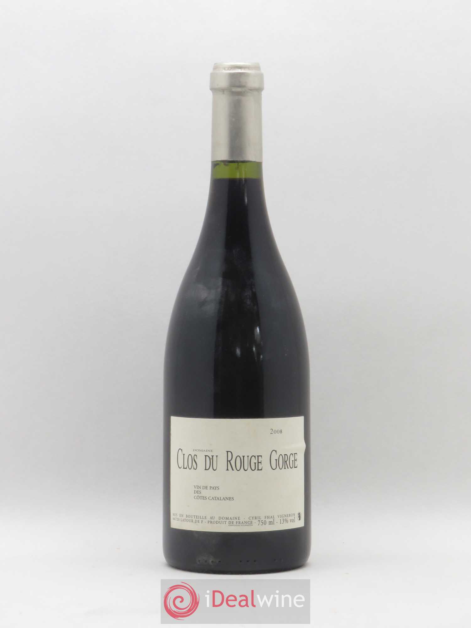 Côtes Catalanes Clos du Rouge Gorge Cyril Fhal 2008 - Lot de 1 bouteille - 0