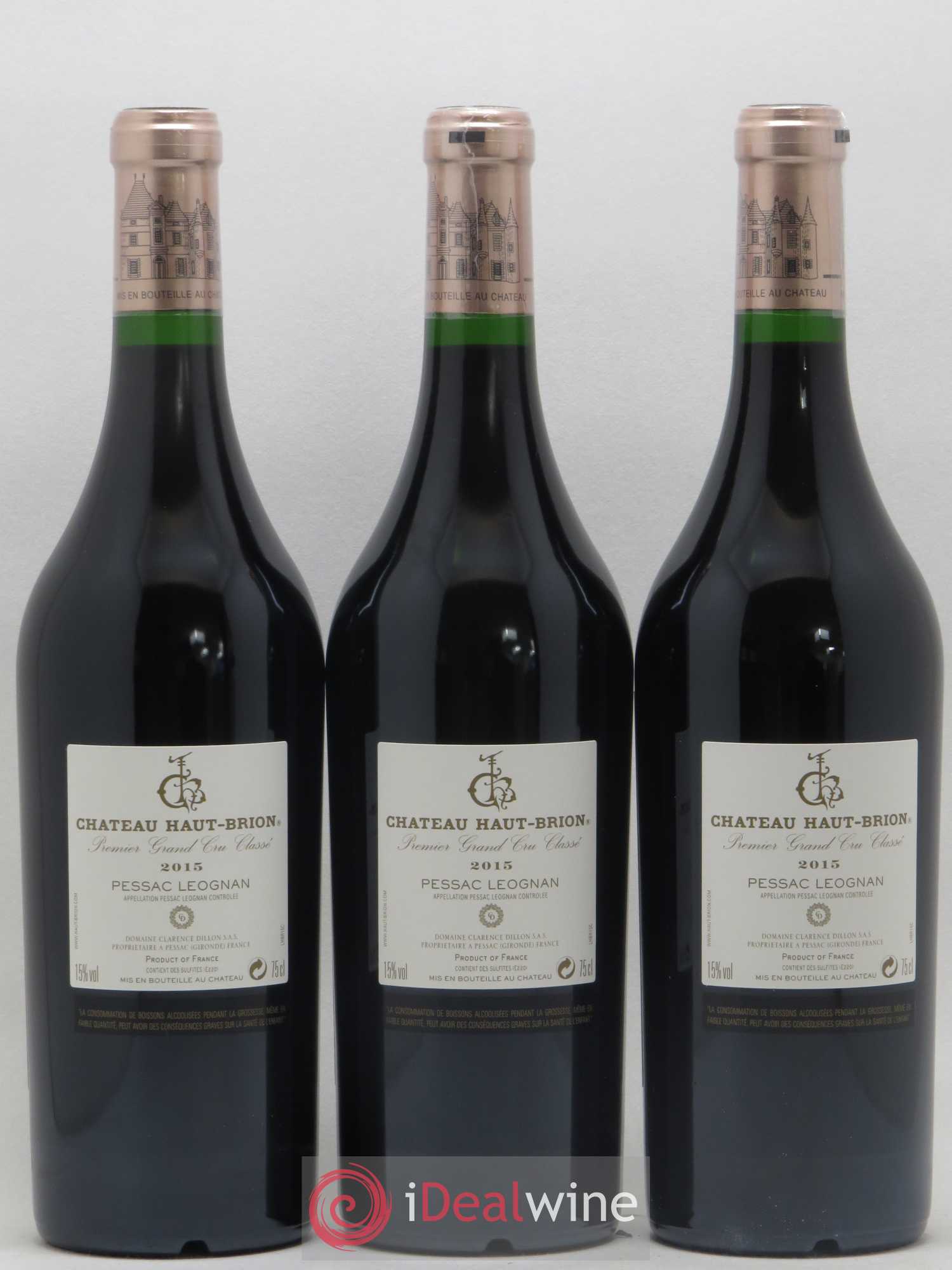 Château Haut Brion 1er Grand Cru Classé 2015 - Lot de 12 bouteilles - 2