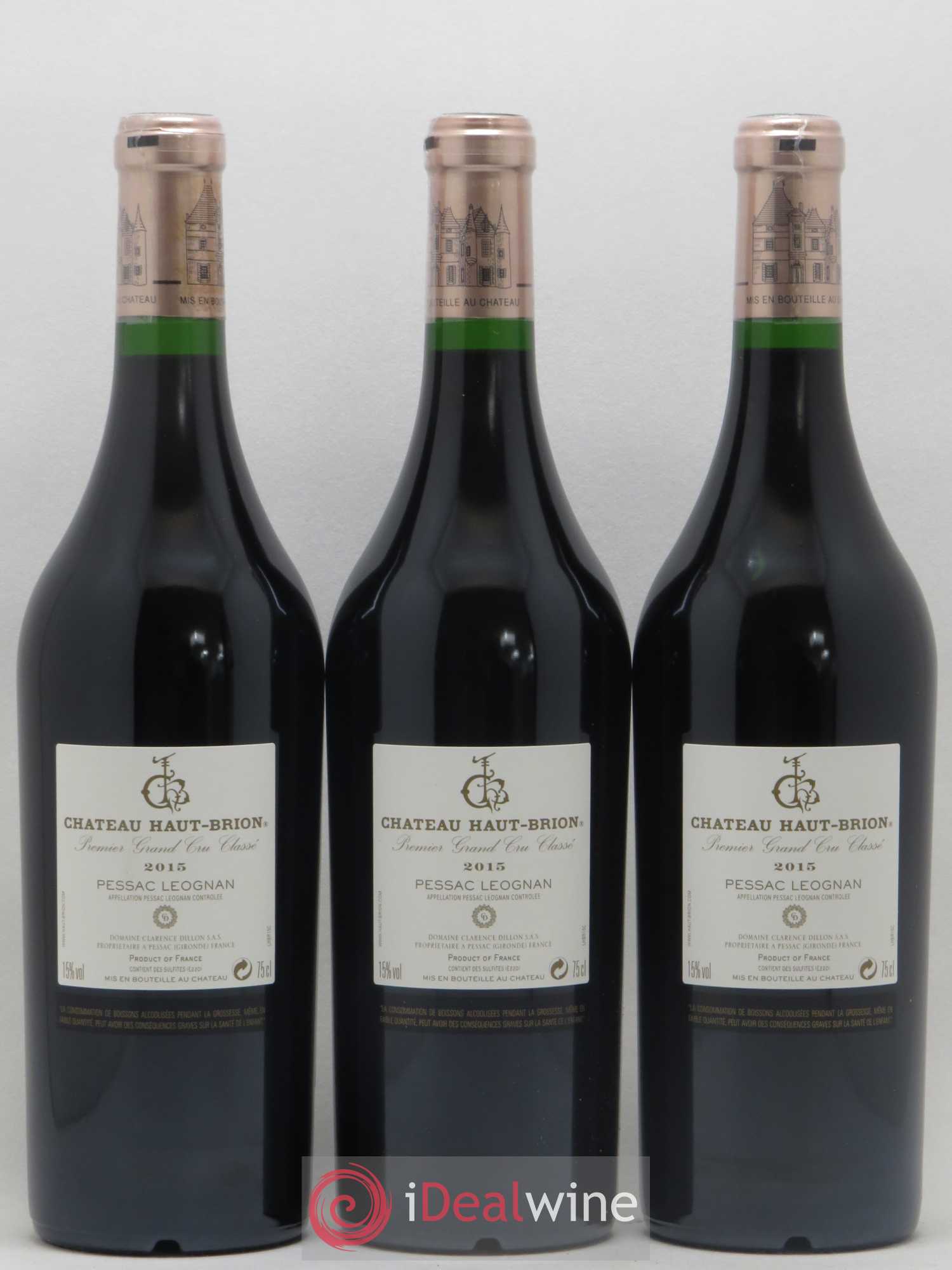 Château Haut Brion 1er Grand Cru Classé 2015 - Lot de 12 bouteilles - 8