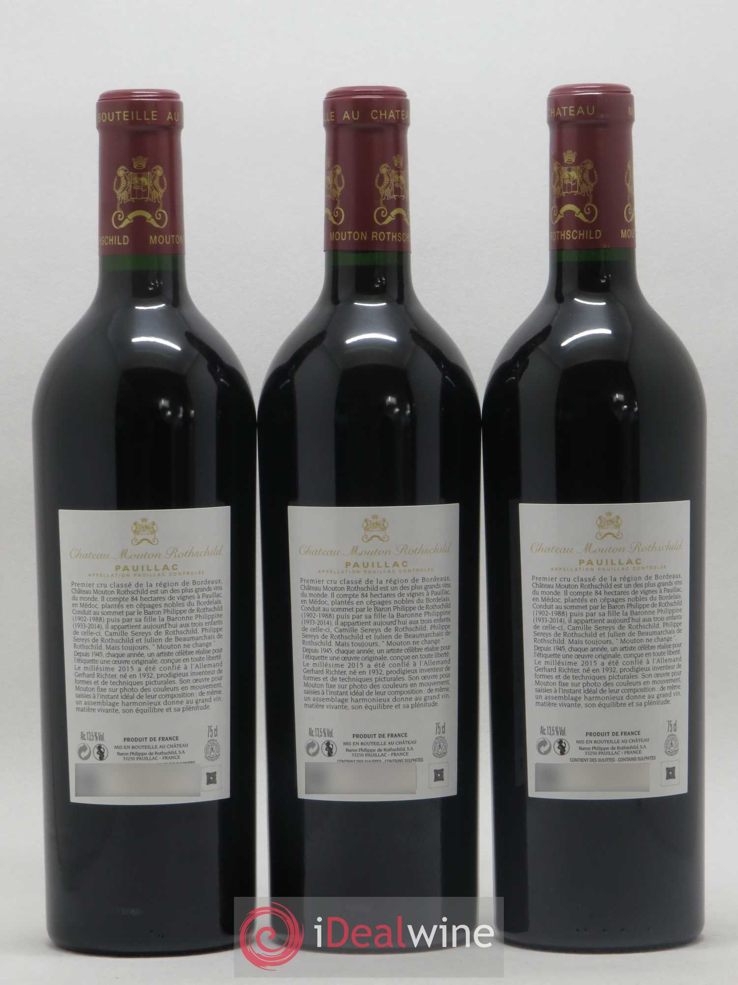 Château Mouton Rothschild 1er Grand Cru Classé 2015 - Lot de 6 bouteilles - 2