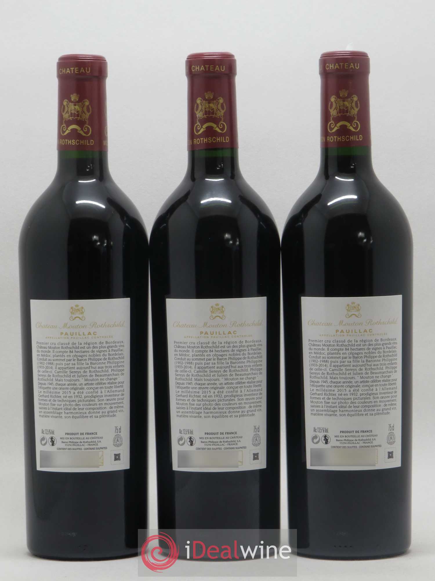 Château Mouton Rothschild 1er Grand Cru Classé 2015 - Lot de 6 bouteilles - 4