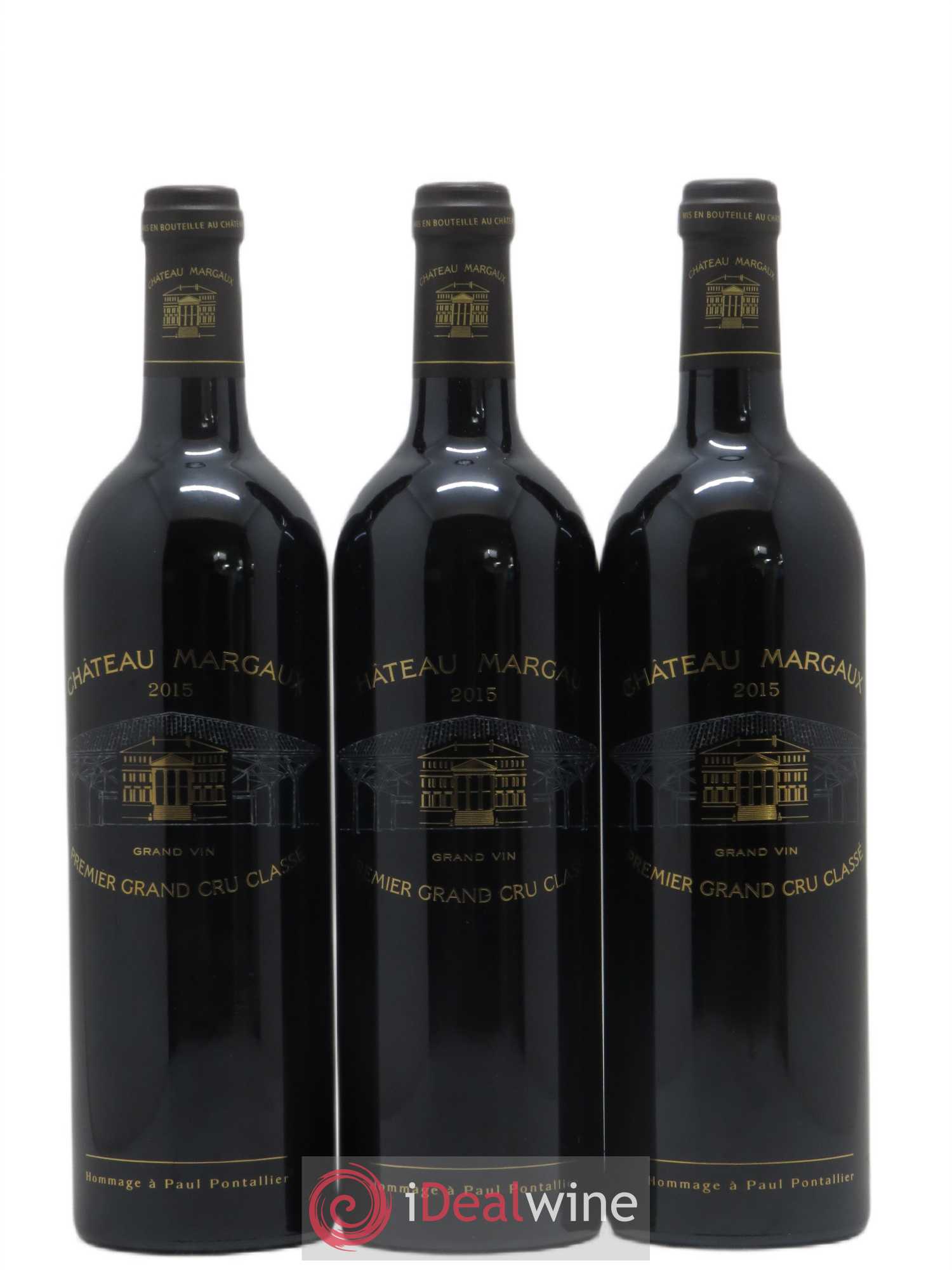 Château Margaux 1er Grand Cru Classé 2015 - Lot de 3 bouteilles - 0