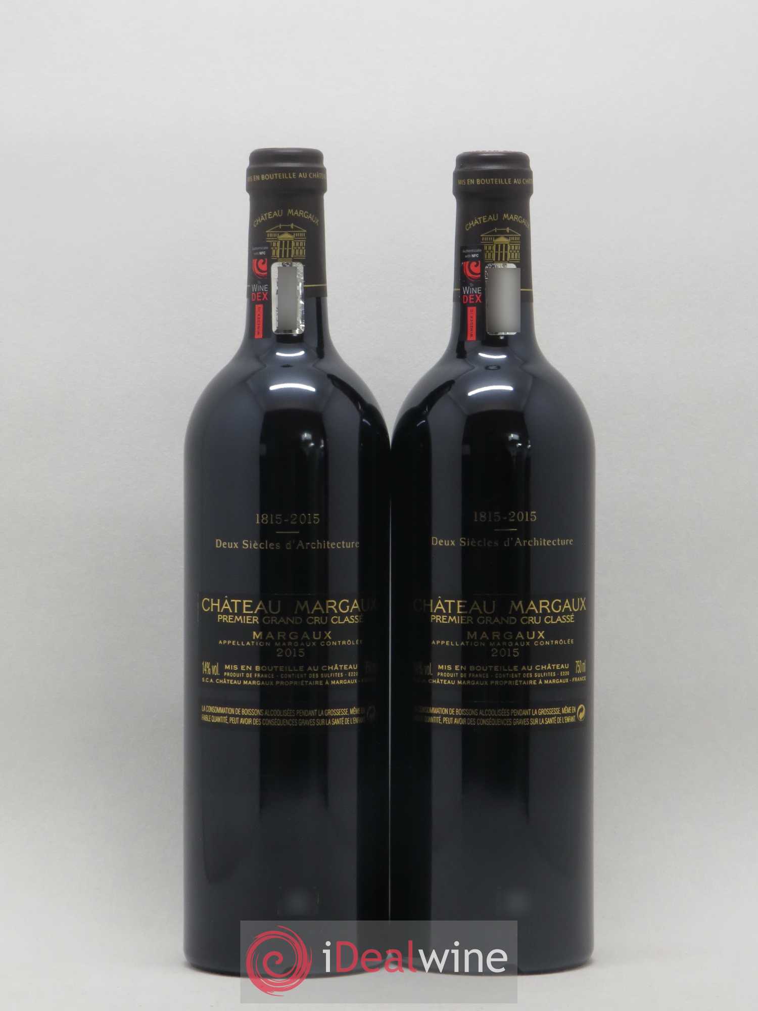 Château Margaux 1er Grand Cru Classé 2015 - Lot de 2 bouteilles - 1