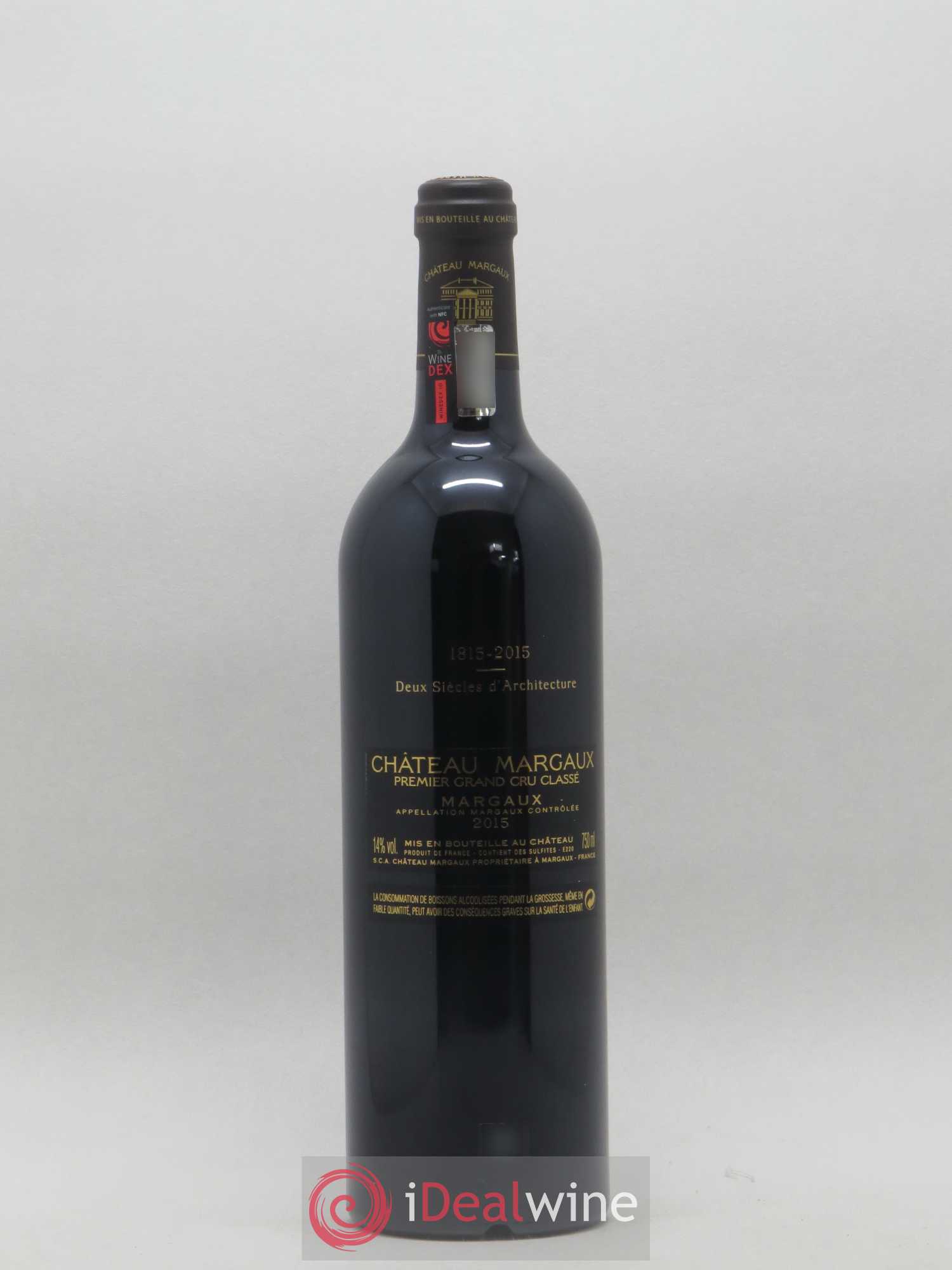 Château Margaux 1er Grand Cru Classé 2015 - Lot de 1 bouteille - 1