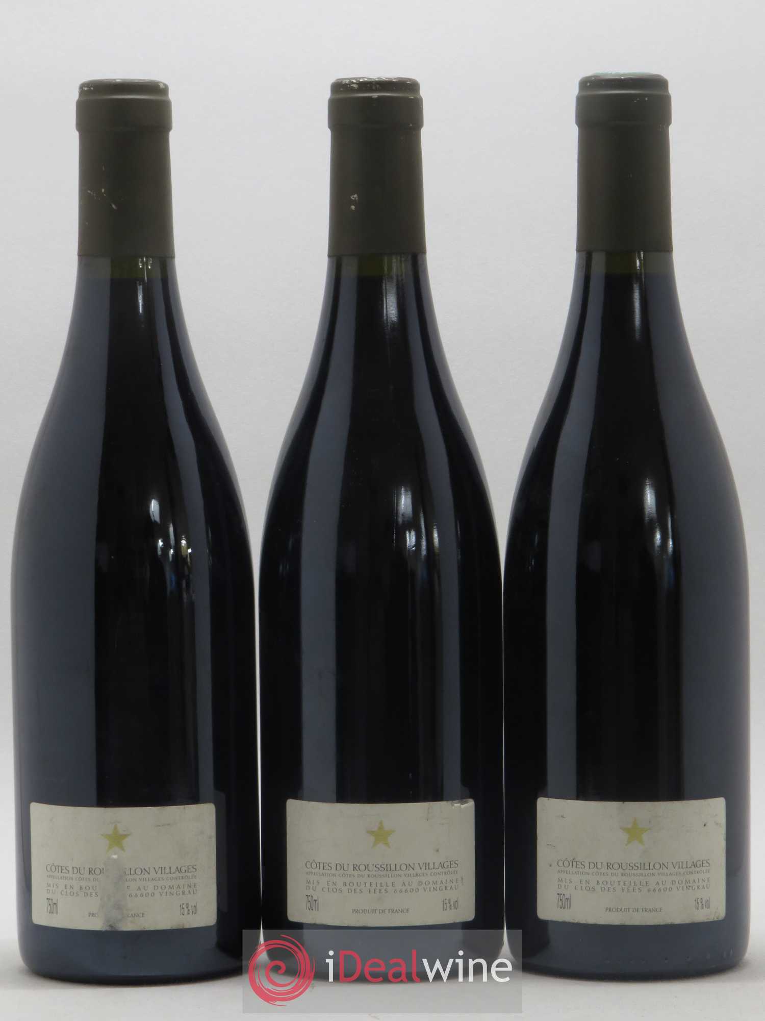 Côtes du Roussillon Villages Clos des Fées Hervé Bizeul 2003 - Lot de 3 bouteilles - 1