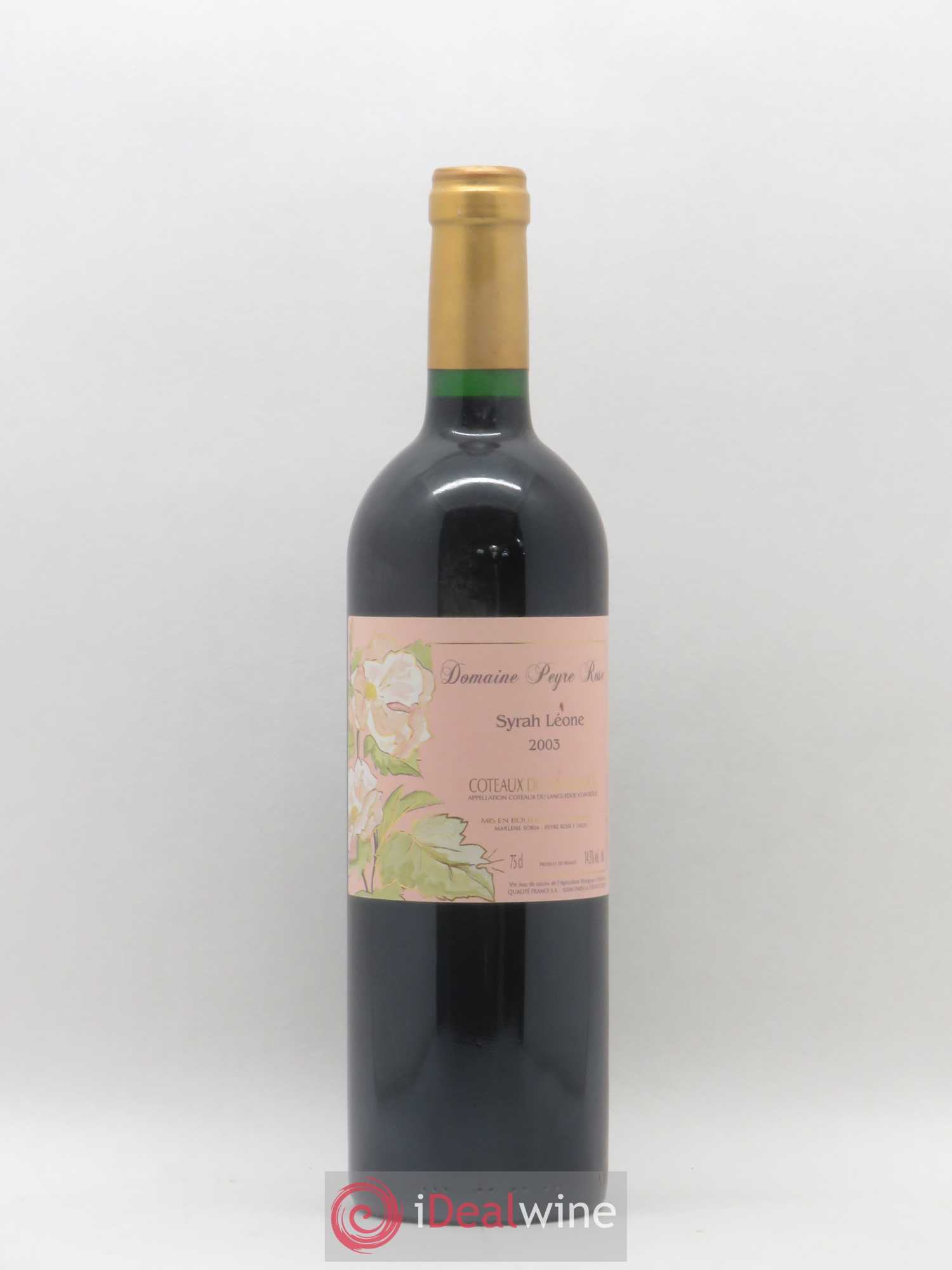 Coteaux du Languedoc Domaine Peyre Rose Belle Léone (anciennement Syrah Léone) Marlène Soria 2003 - Lot de 1 bouteille - 0