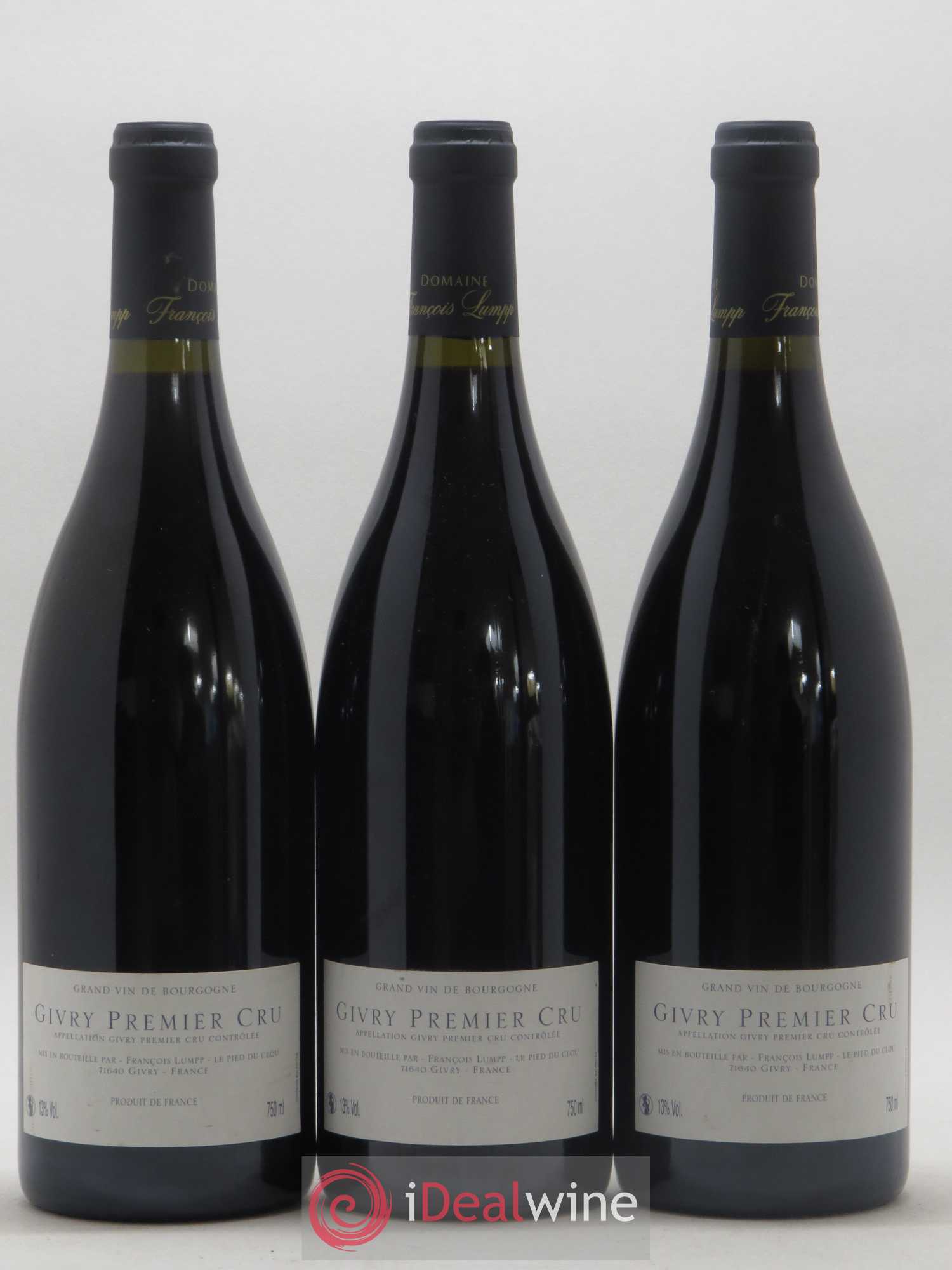 Givry 1er Cru Clos Jus François Lumpp (Domaine) 2012 - Lot de 3 bouteilles - 1