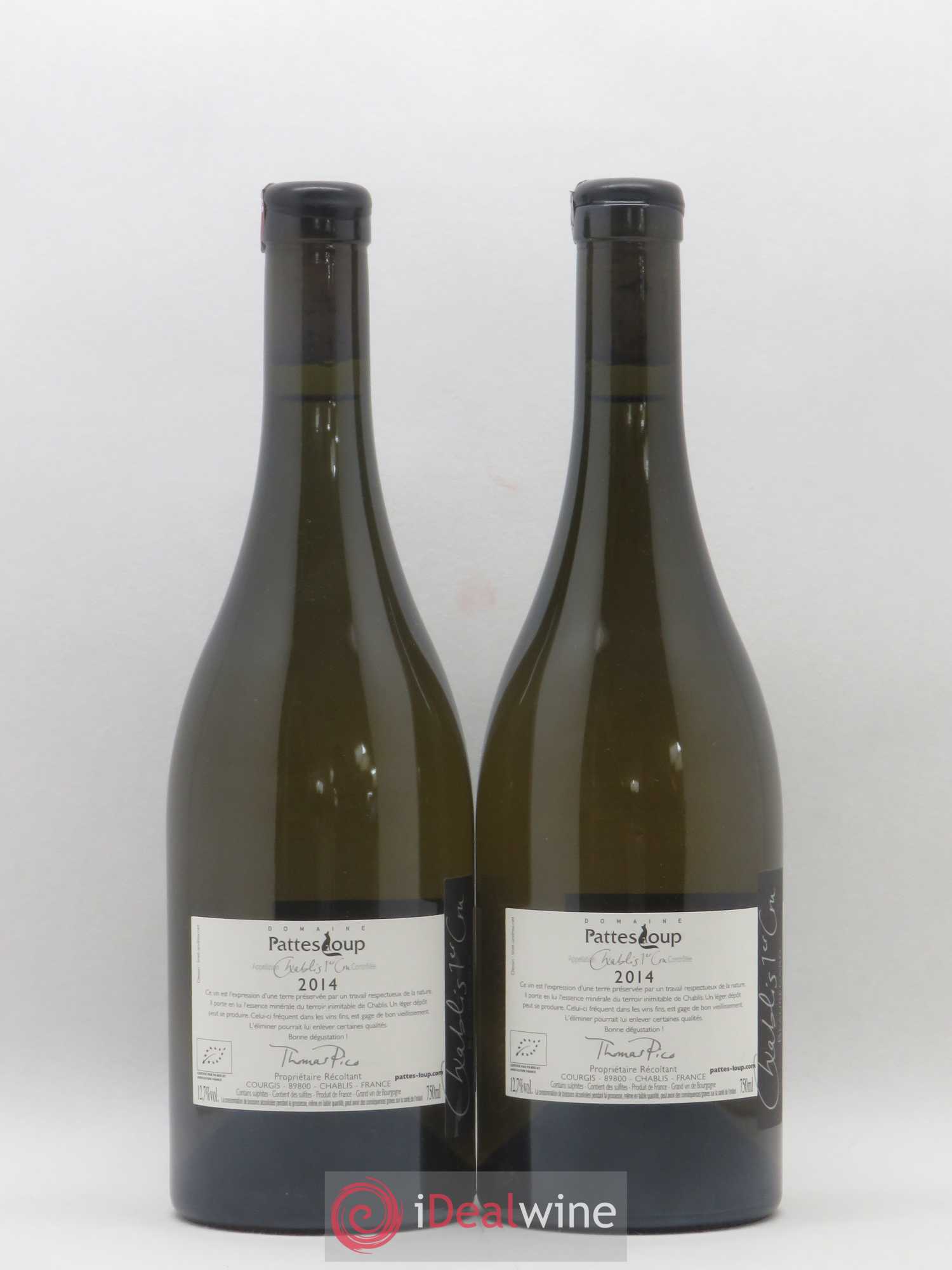 Chablis 1er Cru Beauregard Pattes Loup (Domaine) 2014 - Lot de 2 bouteilles - 1