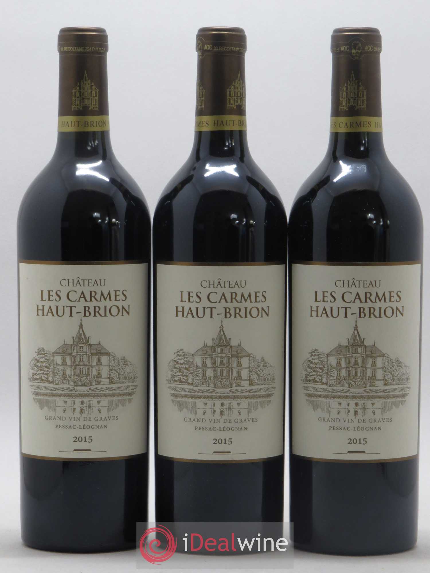 Château Les Carmes Haut-Brion 2015 - Lot de 3 bouteilles - 0