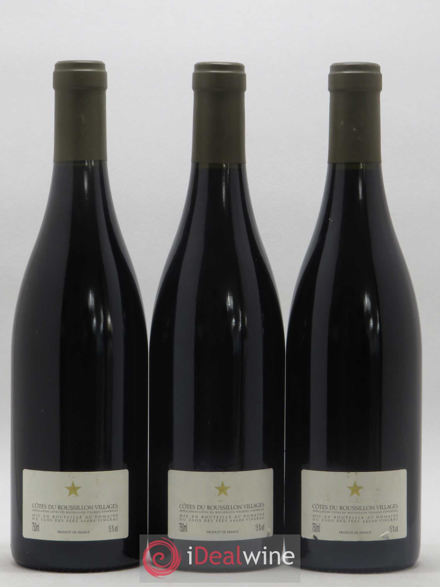 Côtes du Roussillon Villages Clos des Fées Hervé Bizeul 2001 - Lot de 3 bouteilles - 1
