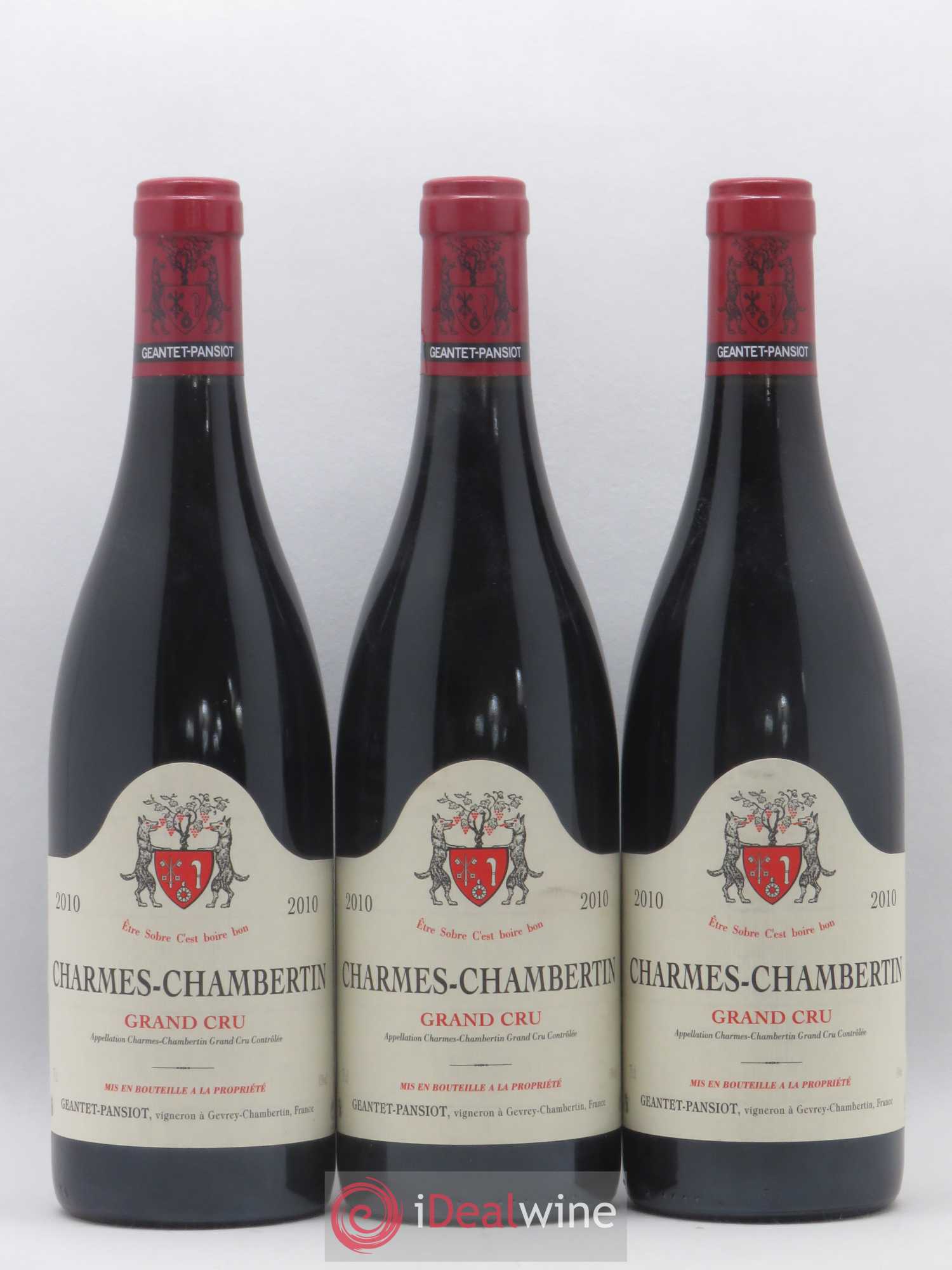 Charmes-Chambertin Grand Cru Geantet-Pansiot 2010 - Lot de 3 bouteilles - 0