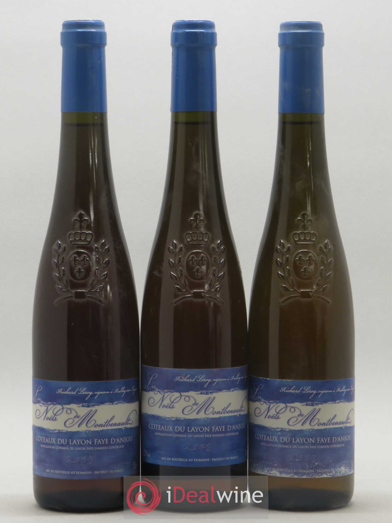 Coteaux du Layon Faye d'Anjou Les Noëls de Montbenault Richard Leroy 50cl 2003 - Lotto di 3 bottiglie - 0