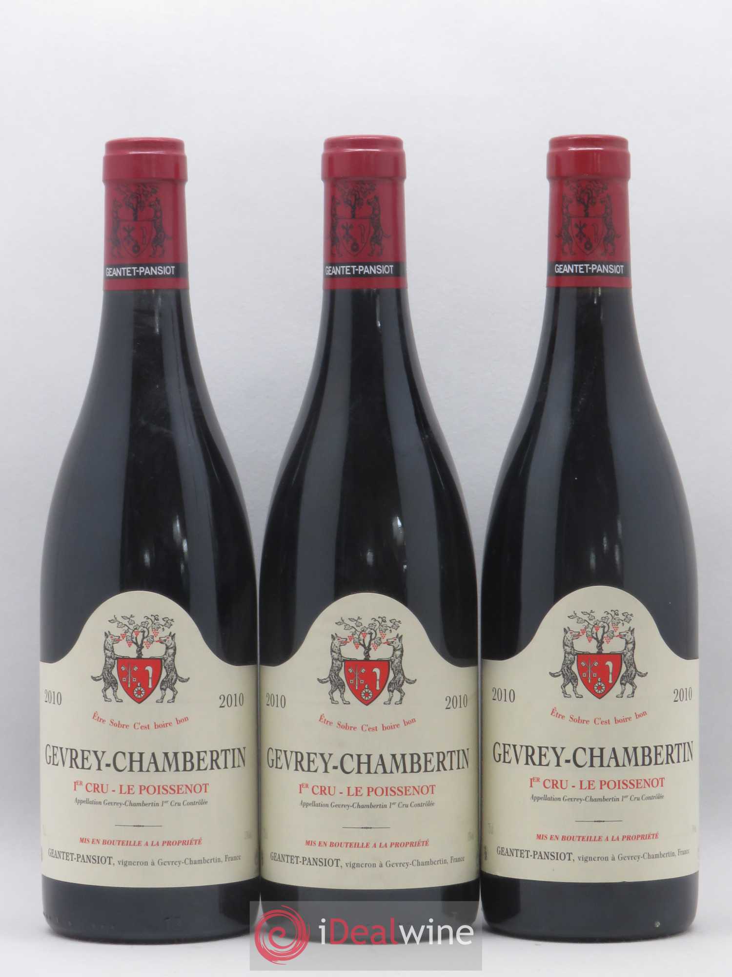 Gevrey-Chambertin 1er Cru Le Poissenot Geantet-Pansiot 2010 - Lot de 3 bouteilles - 0