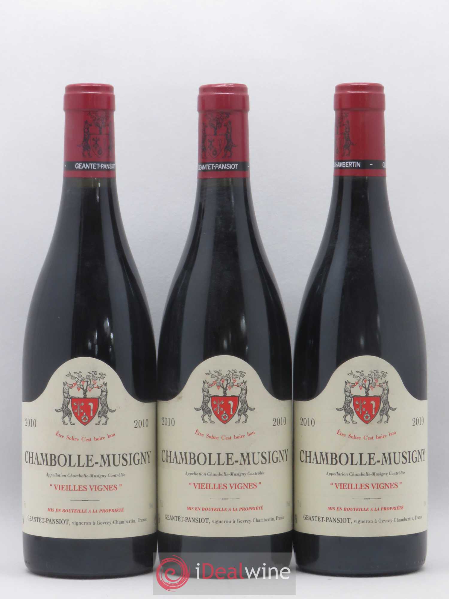Chambolle-Musigny Vieilles vignes Geantet-Pansiot 2010 - Lot de 3 bouteilles - 0