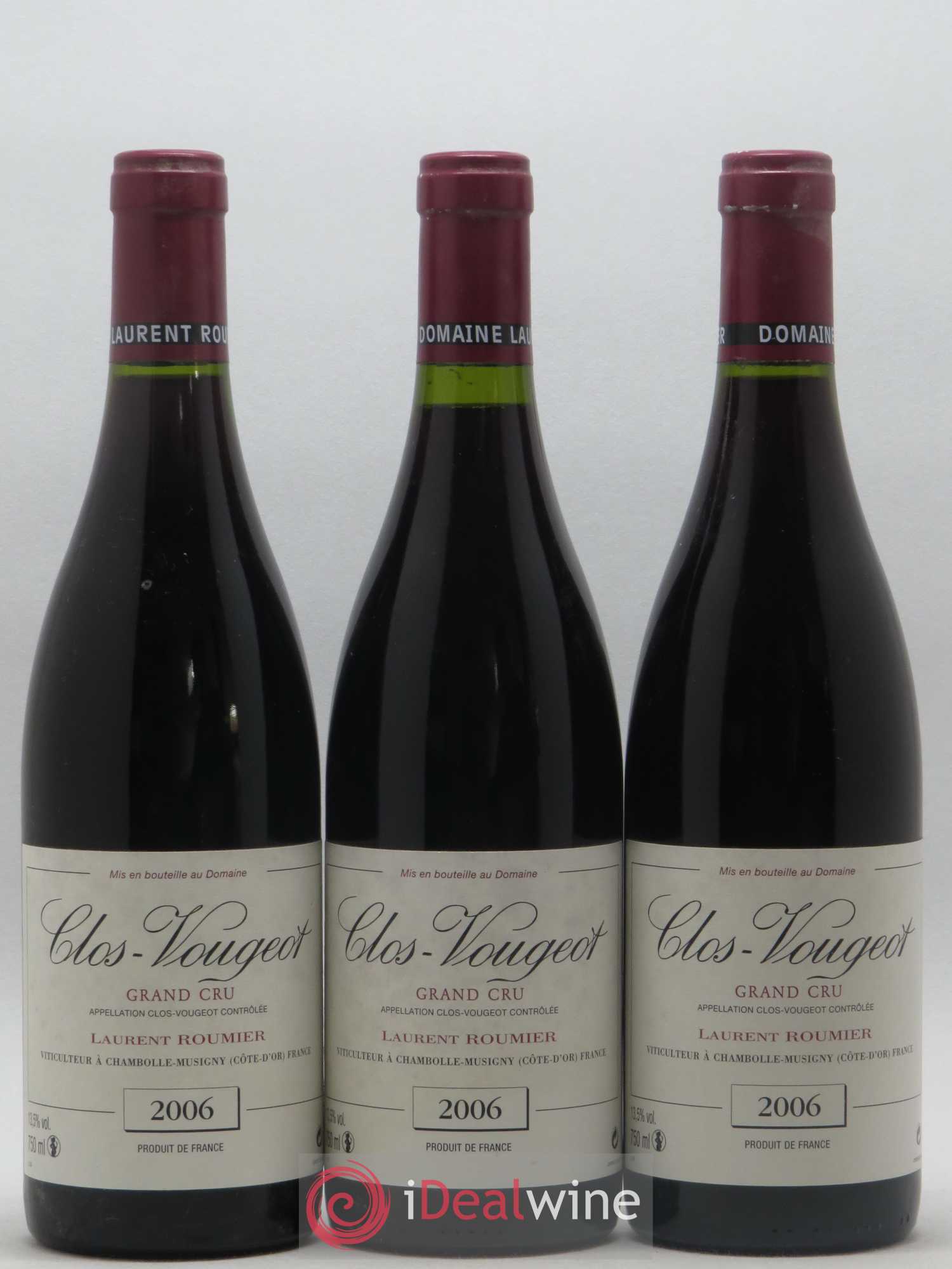 Clos de Vougeot Grand Cru Laurent Roumier 2006 - Lot de 3 bouteilles - 0