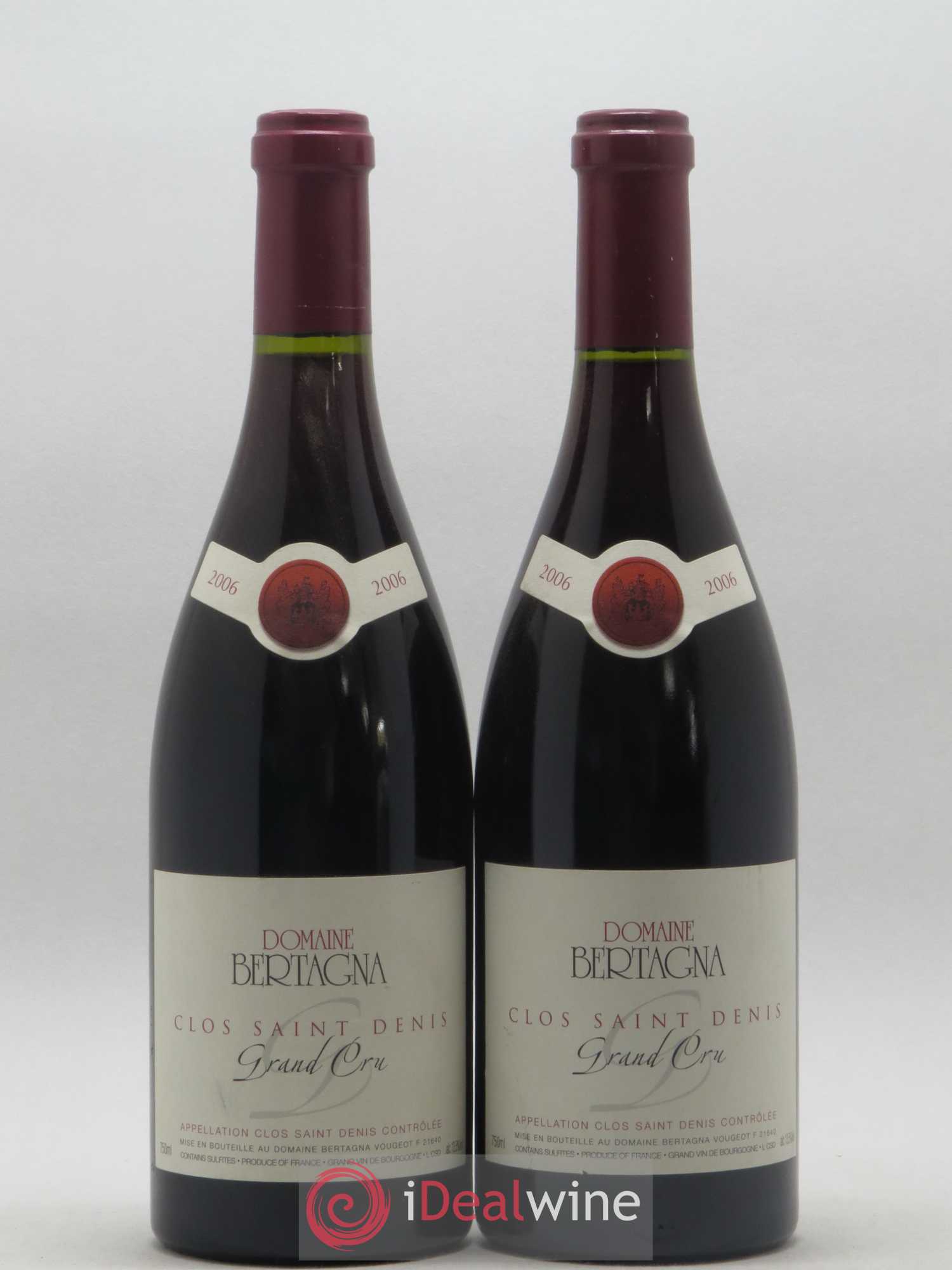 Clos Saint-Denis Grand Cru Bertagna 2006 - Lot de 2 bouteilles - 0