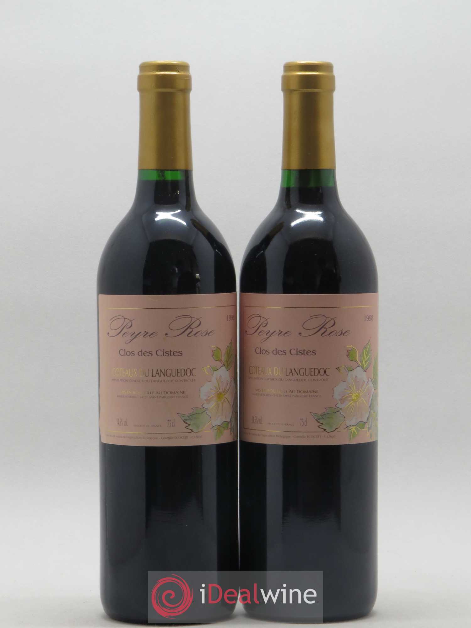 Vin de France (anciennement Coteaux du Languedoc) Domaine Peyre Rose Les Cistes Marlène Soria 1998 - Lot de 2 bouteilles - 0