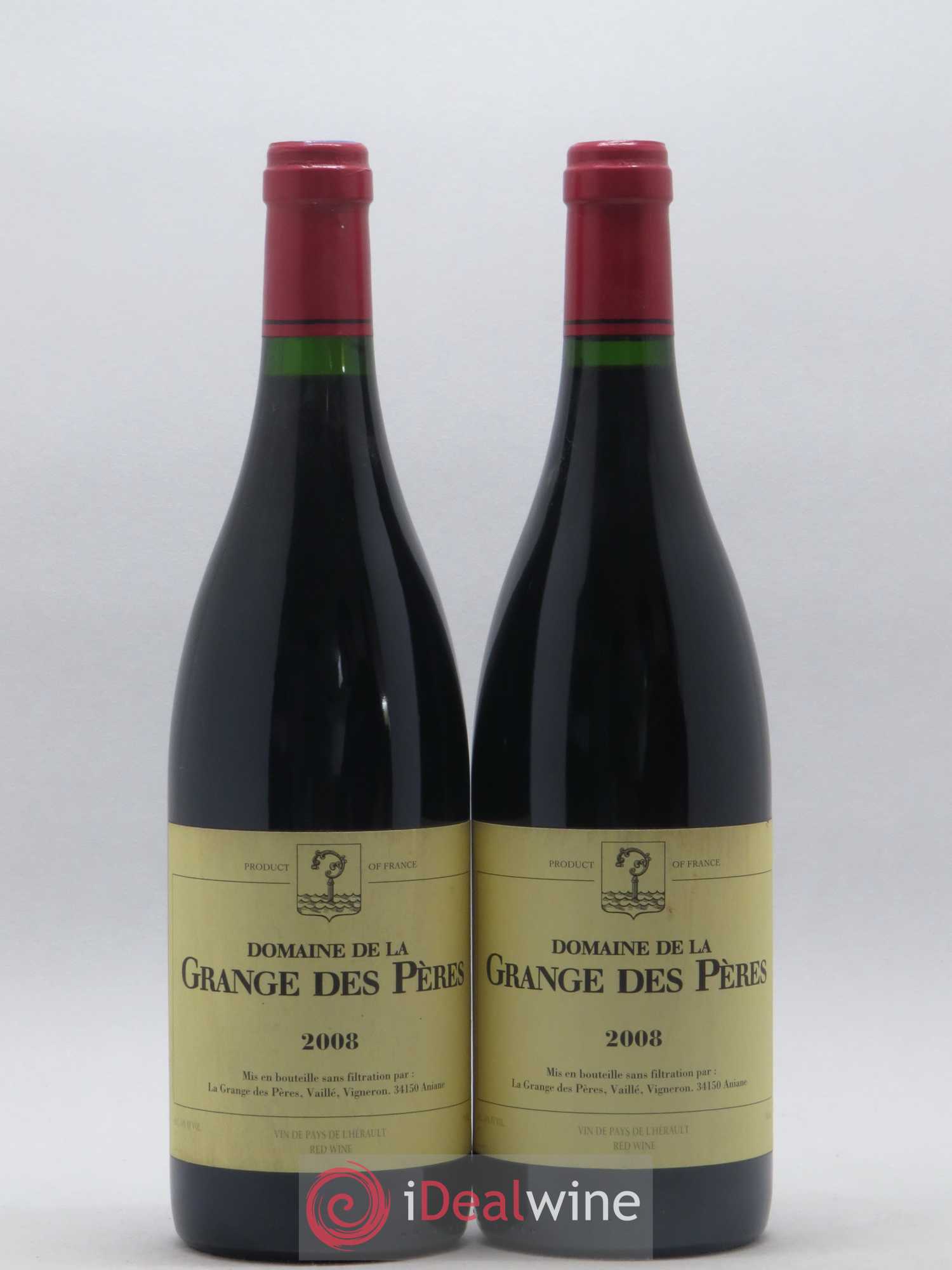 Pays d'Hérault Grange des Pères Laurent Vaillé 2008 - Lot de 2 bouteilles - 0