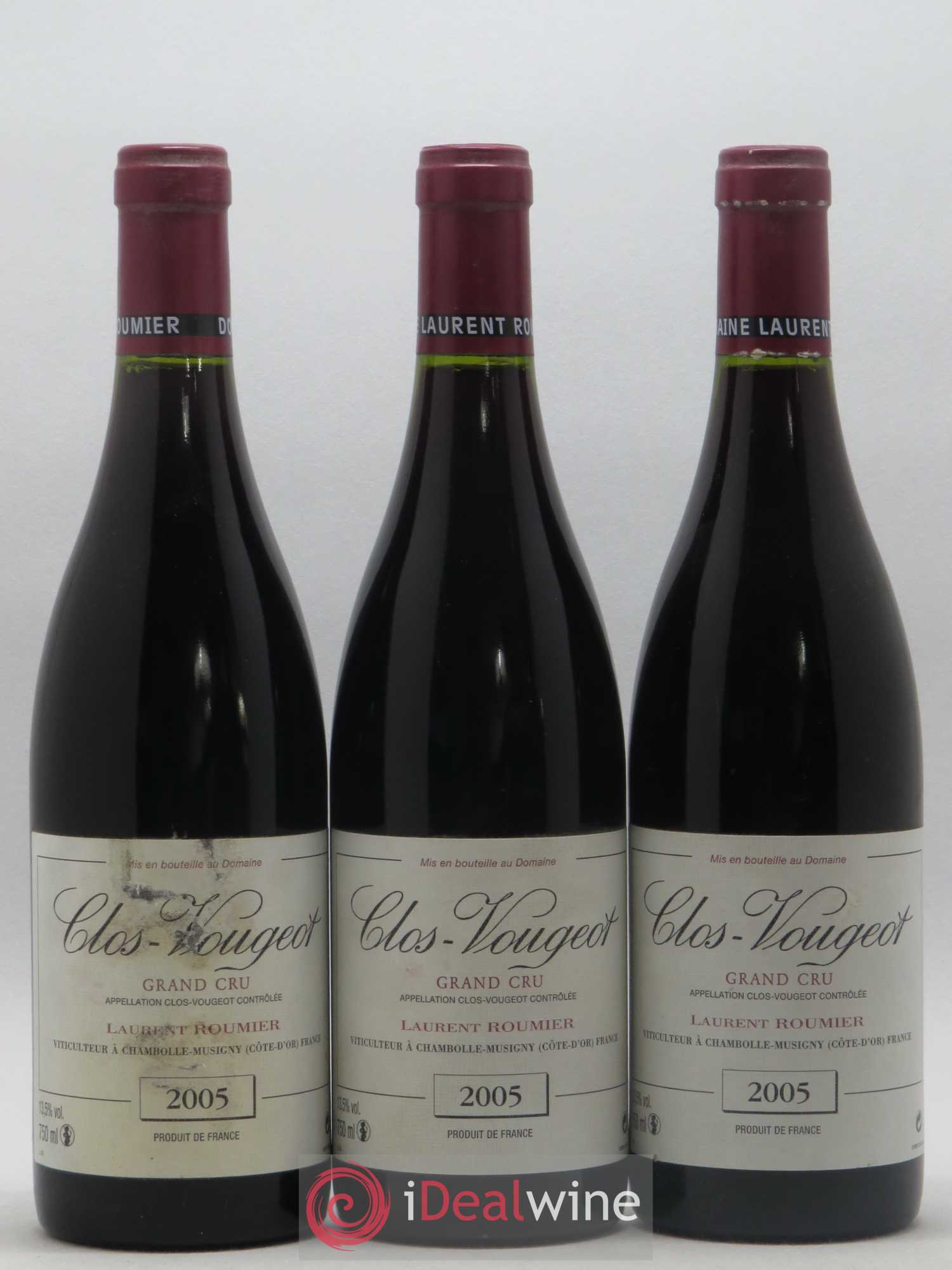 Clos de Vougeot Grand Cru Laurent Roumier 2005 - Lot de 3 bouteilles - 0