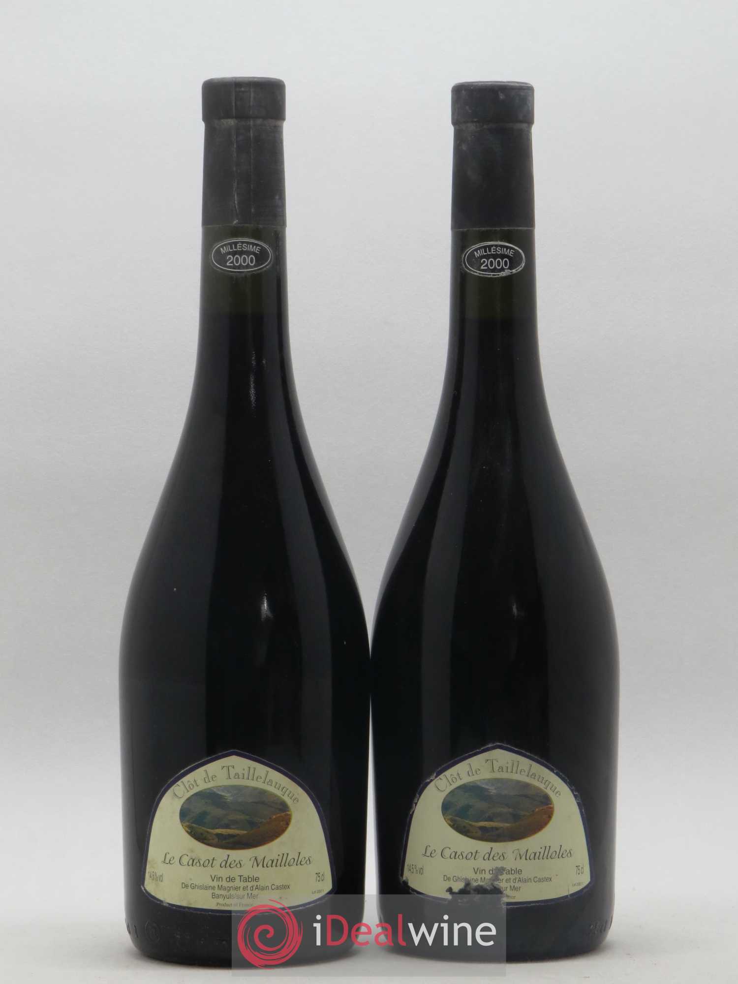 Vin de France Clot de Taillelauque Le Casot des Mailloles 2000 - Posten von 2 Flaschen - 0