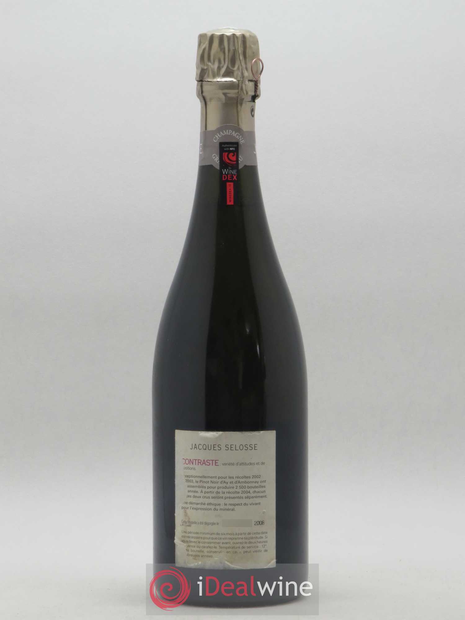 Contraste Blanc de Noirs Grand Cru Brut Jacques Selosse - Lot de 1 bouteille - 1