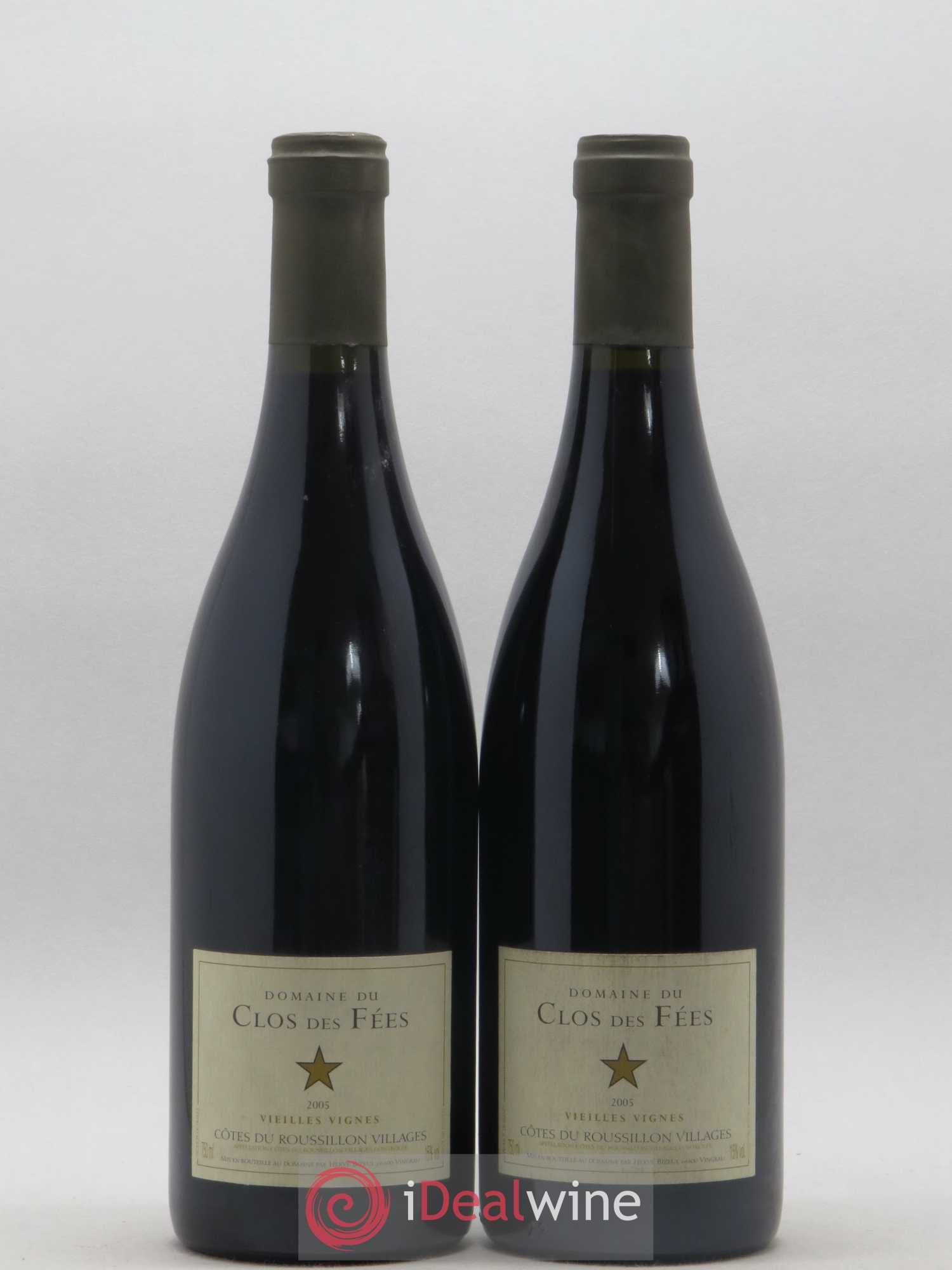 Côtes du Roussillon Villages Clos des Fées Vieilles vignes Hervé Bizeul 2005 - Lot de 2 bouteilles - 0