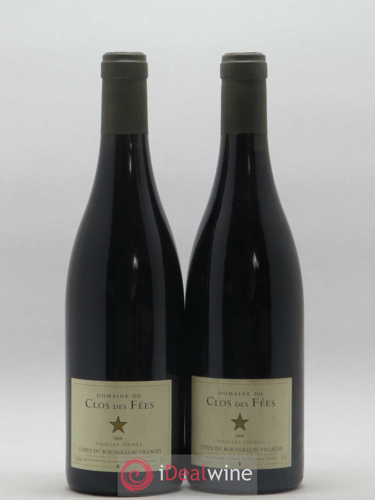 Côtes du Roussillon Villages Clos des Fées Vieilles vignes Hervé Bizeul 2008 - Lot de 2 bouteilles - 0