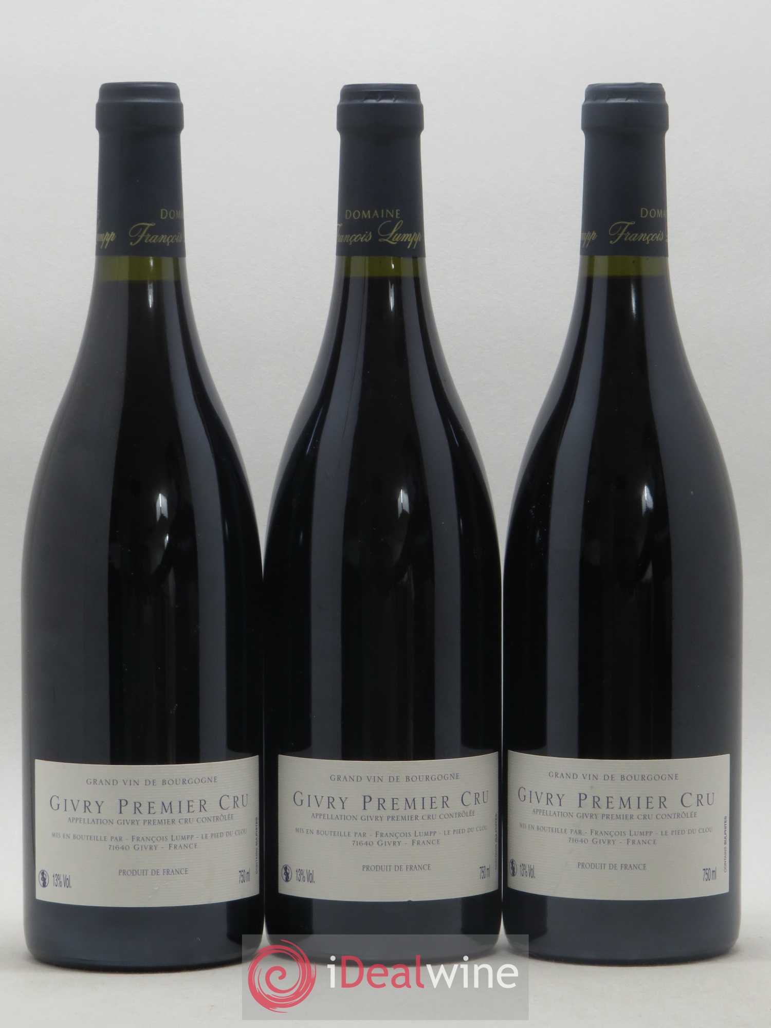 Givry 1er Cru Clos Jus François Lumpp (Domaine) 2013 - Lot de 3 bouteilles - 1