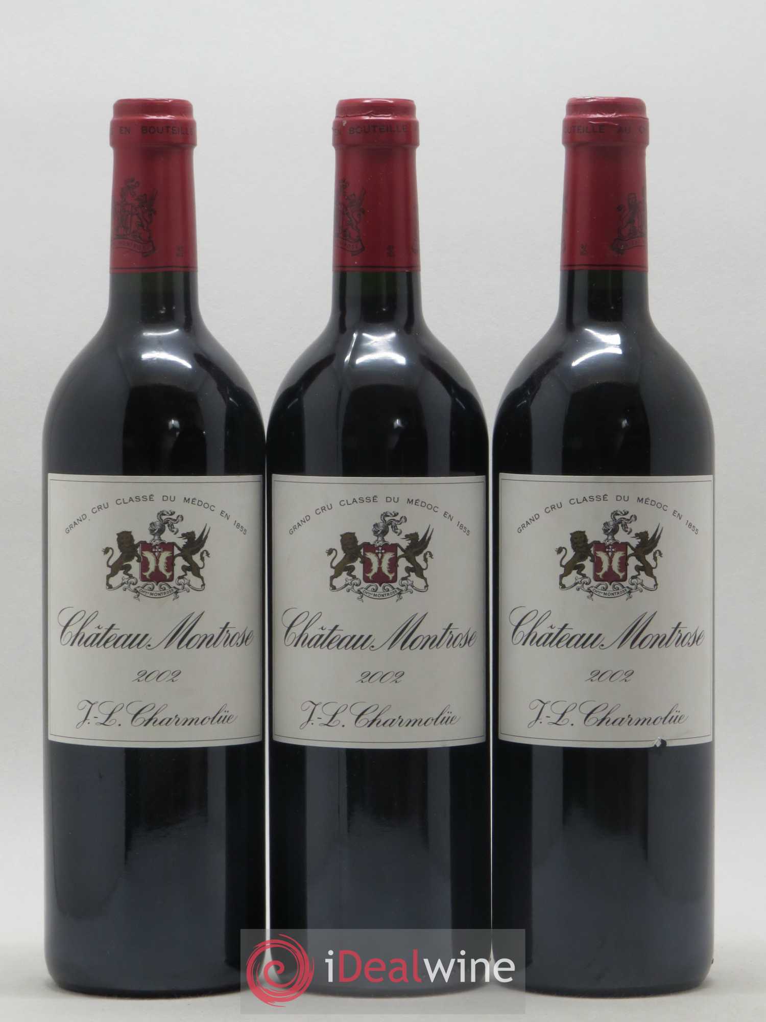 Château Montrose 2ème Grand Cru Classé 2002 - Lot de 3 bouteilles - 0