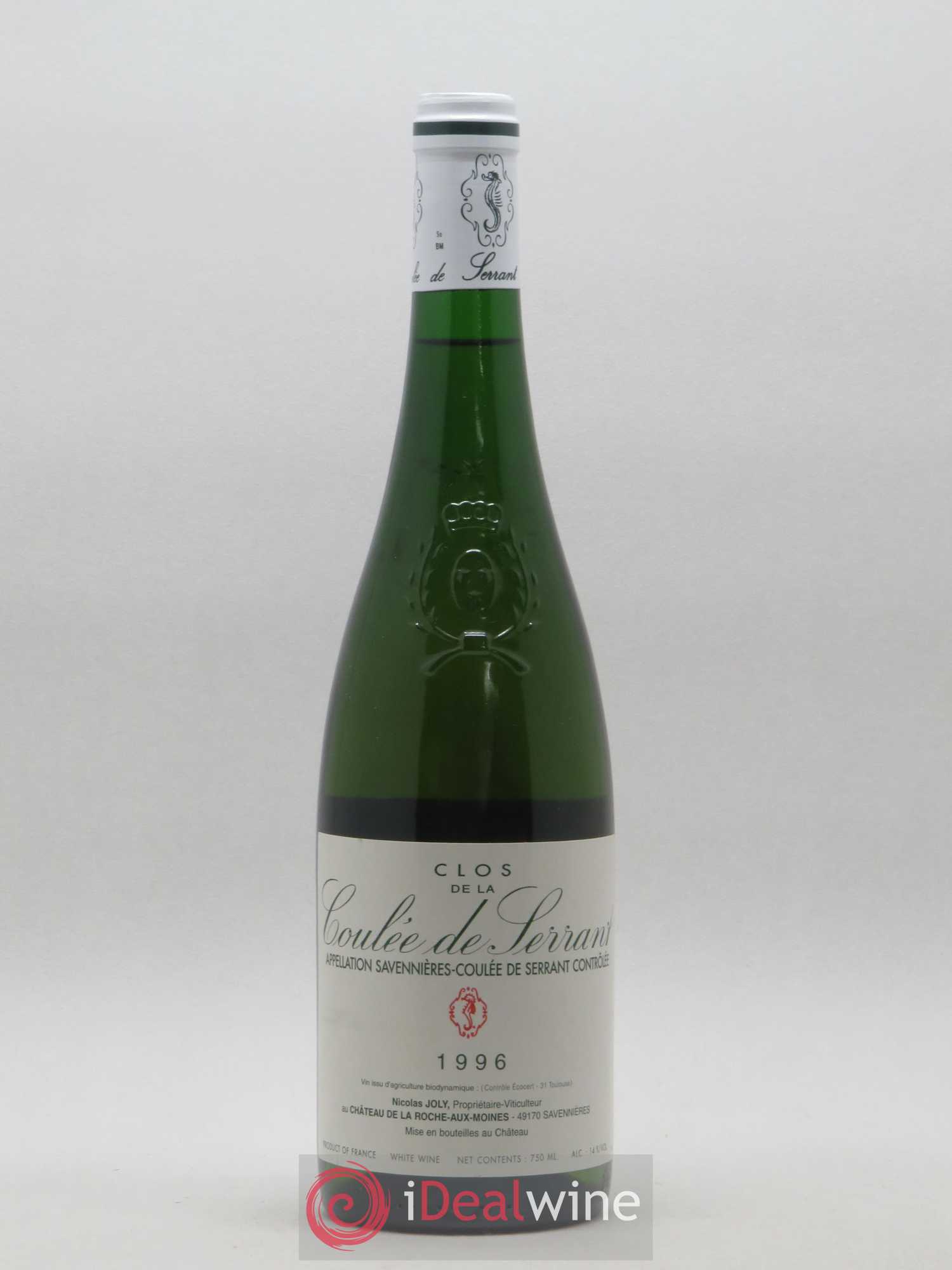 Savennières Clos de la Coulée de Serrant Vignobles de la Coulée de Serrant - Nicolas Joly 1996 - Lot de 1 bouteille - 0