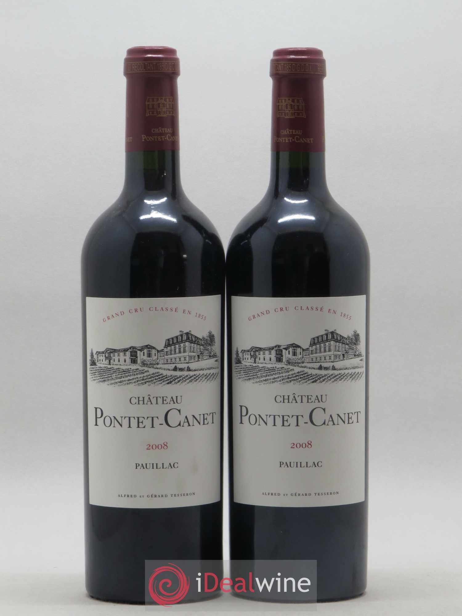 Château Pontet Canet 5ème Grand Cru Classé 2008 - Lot de 2 bouteilles - 0